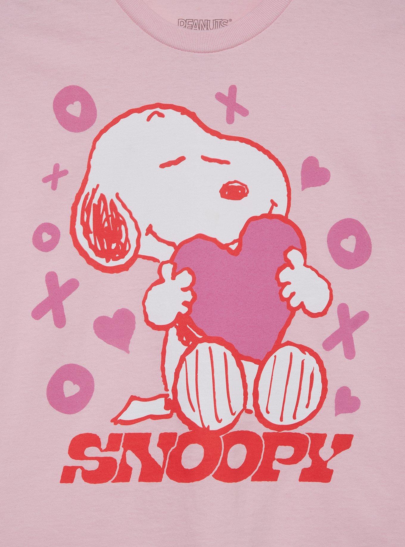 Peanuts Snoopy XO Heart Pink Women's T-Shirt, , hi-res