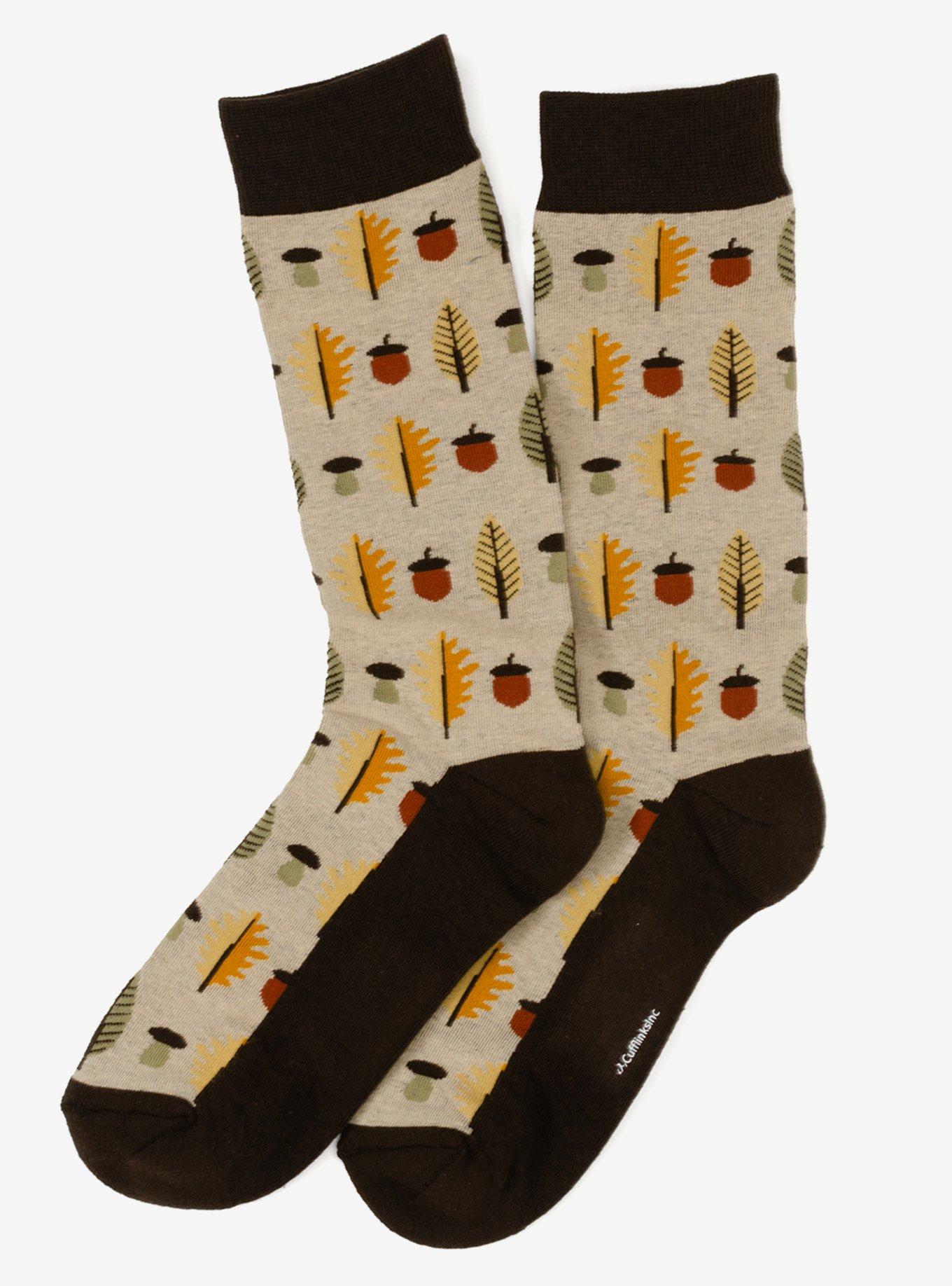 Autumn Air Tan Men's Socks, , hi-res