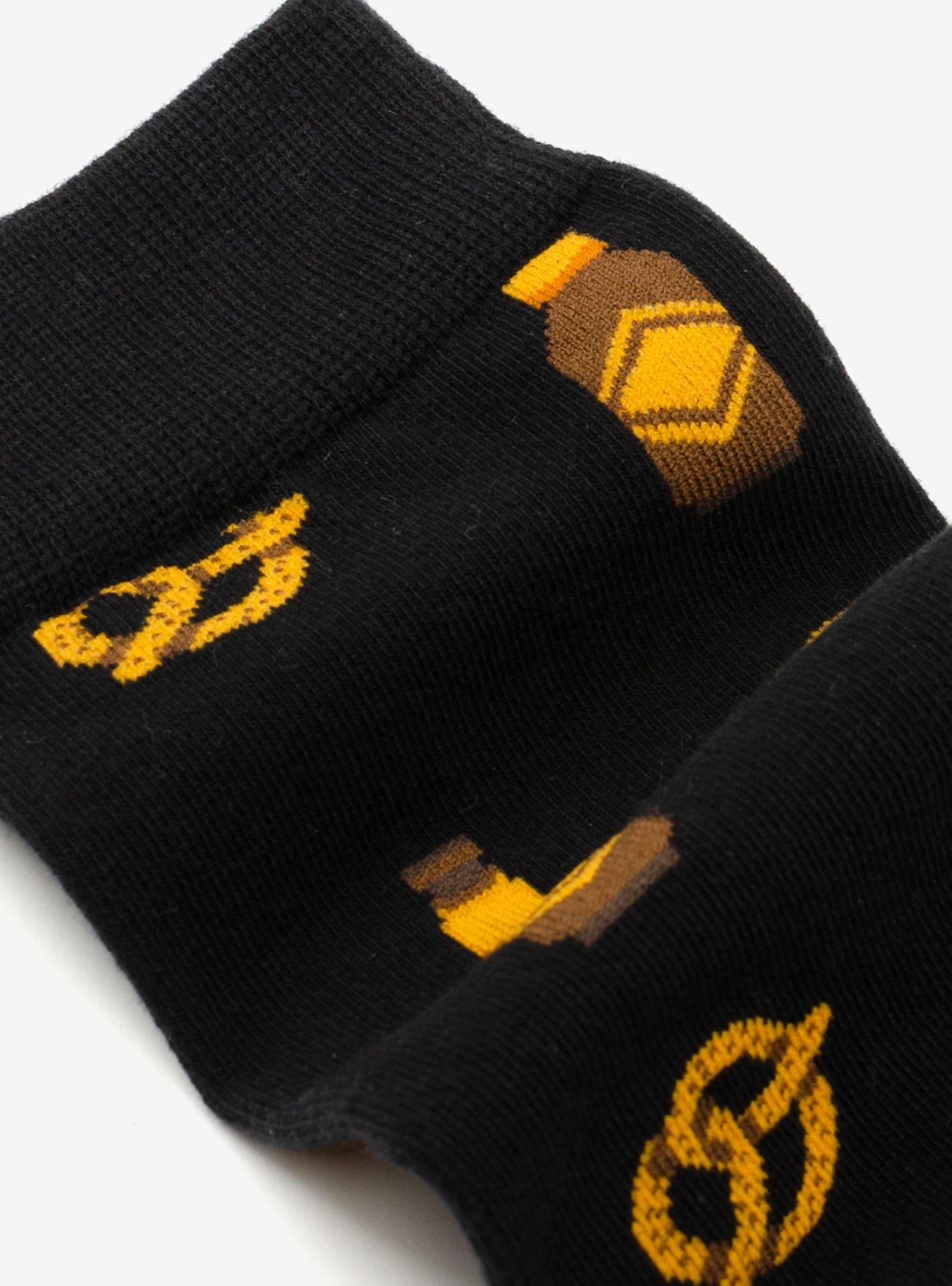 Beer Day Snacks Black Men's Socks, , alternate