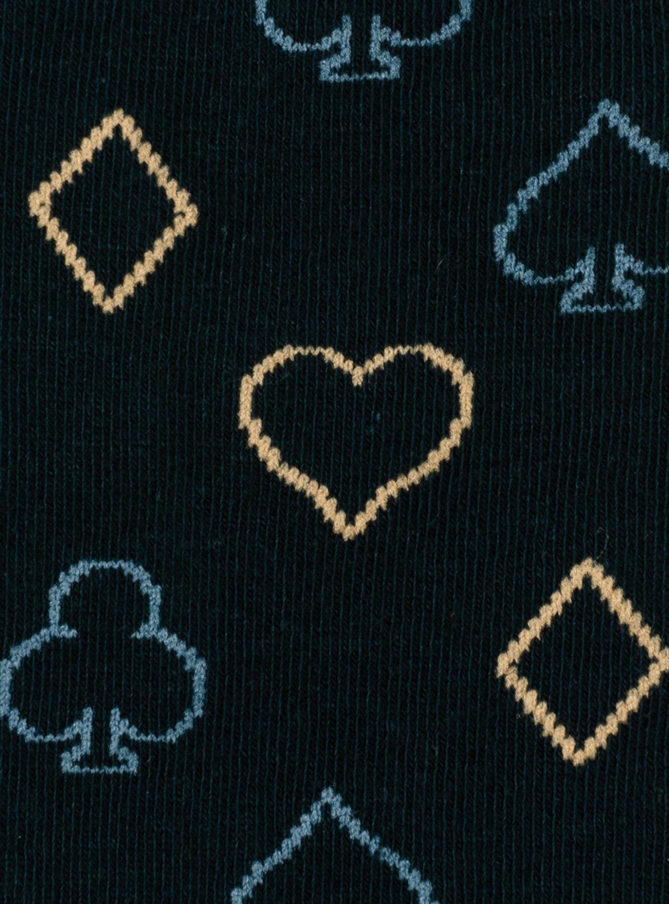 Card Suits Casino Blue Men's Socks, , alternate