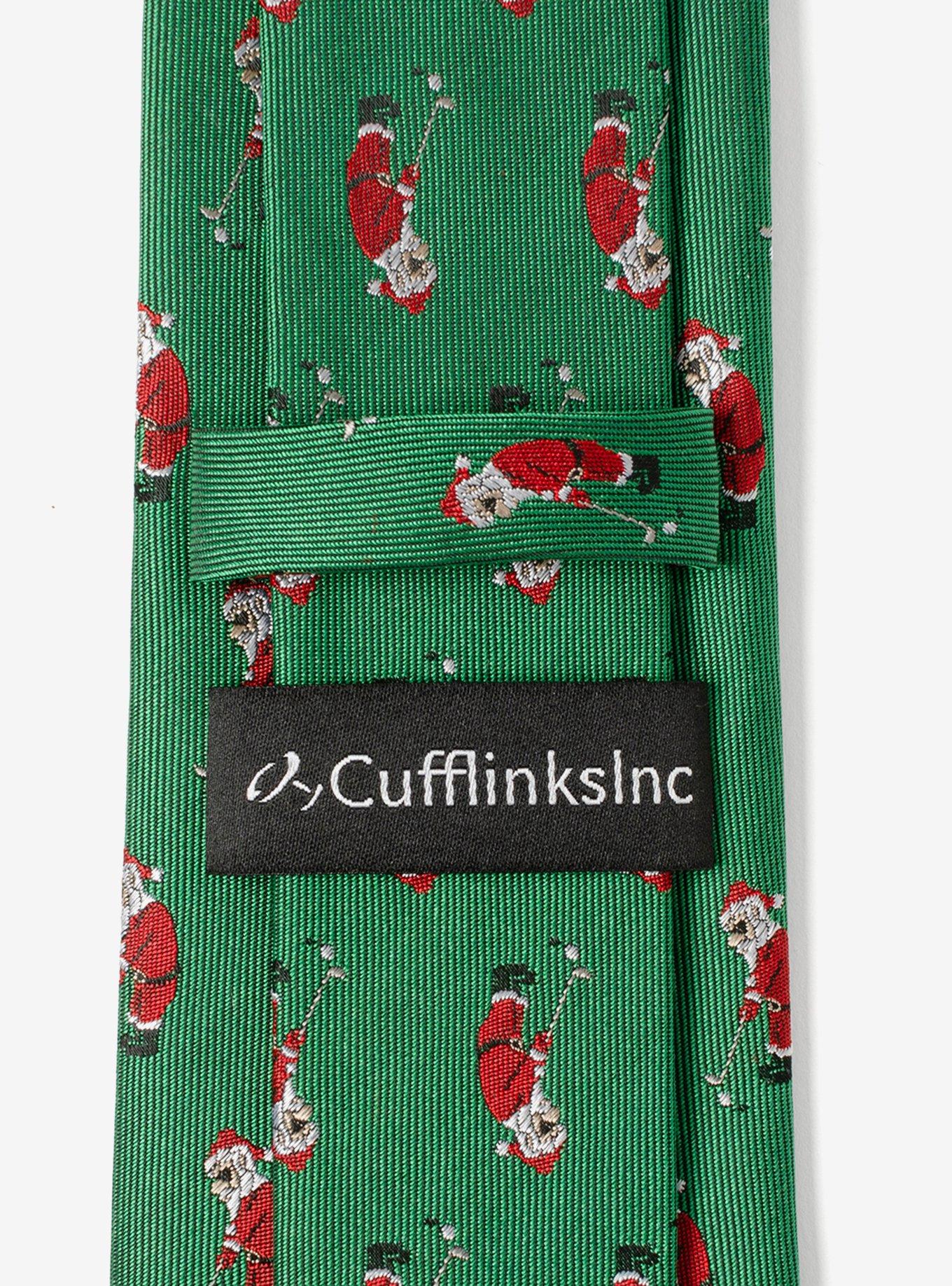 Santa Golf Par-Tee Green Silk Blend Tie, , alternate