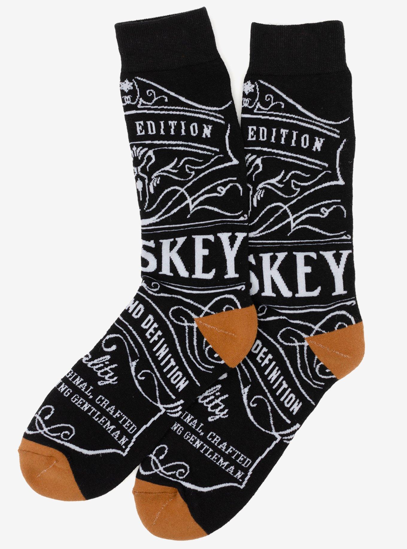 Whiskey Original Black Men's Socks, , alternate