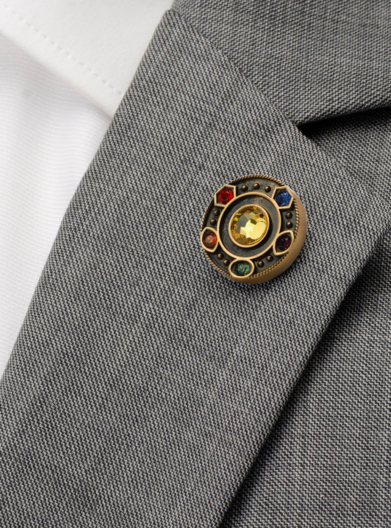 Marvel Avengers Infinity Stones Antique Gold Lapel Pin, , alternate