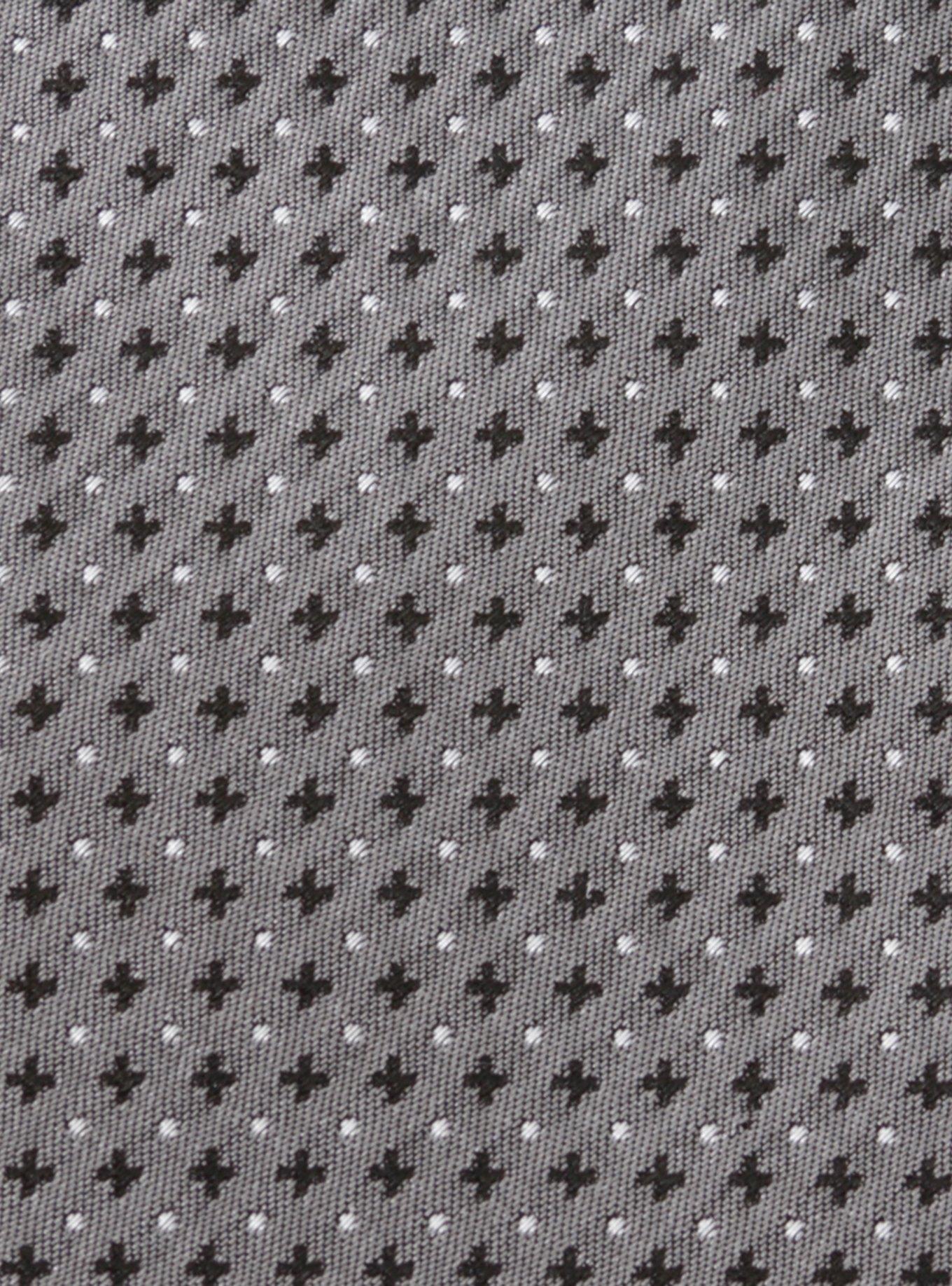 Gray Cross Dot Silk Tie, , alternate