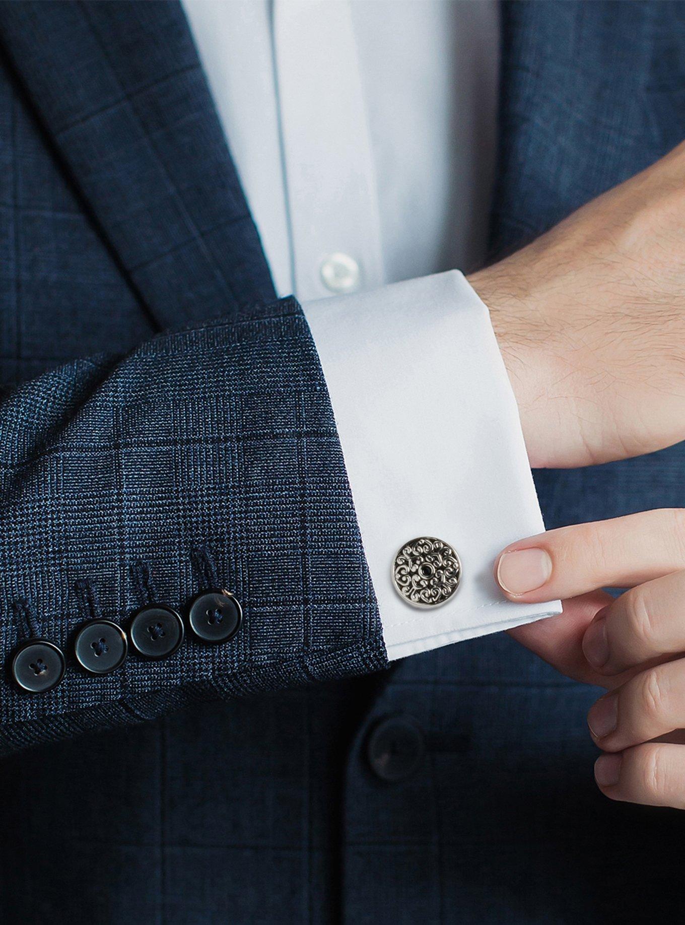 Antique Filigree Round Cufflinks, , alternate