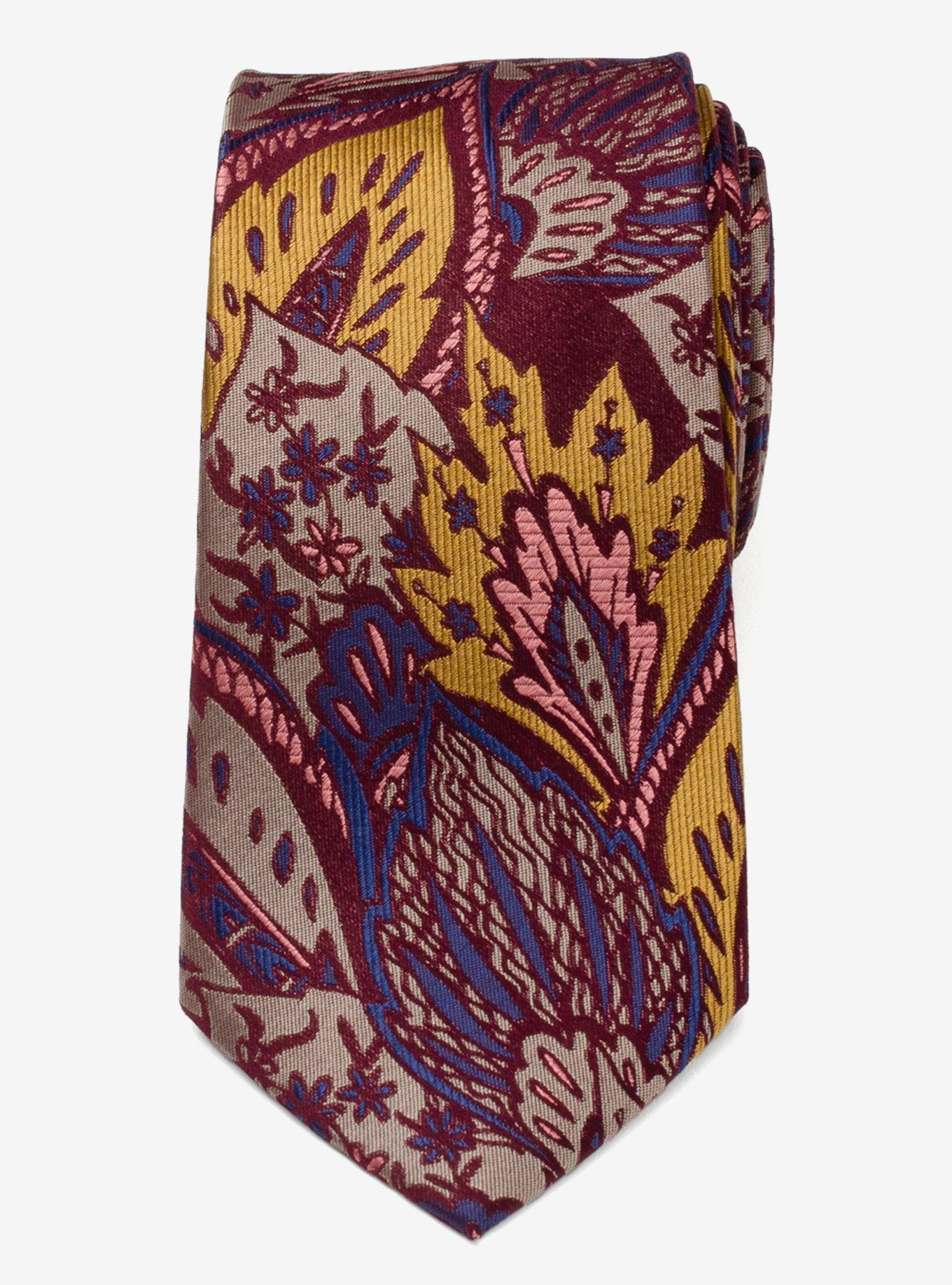 Multi Brown Patterned Silk Tie, , alternate