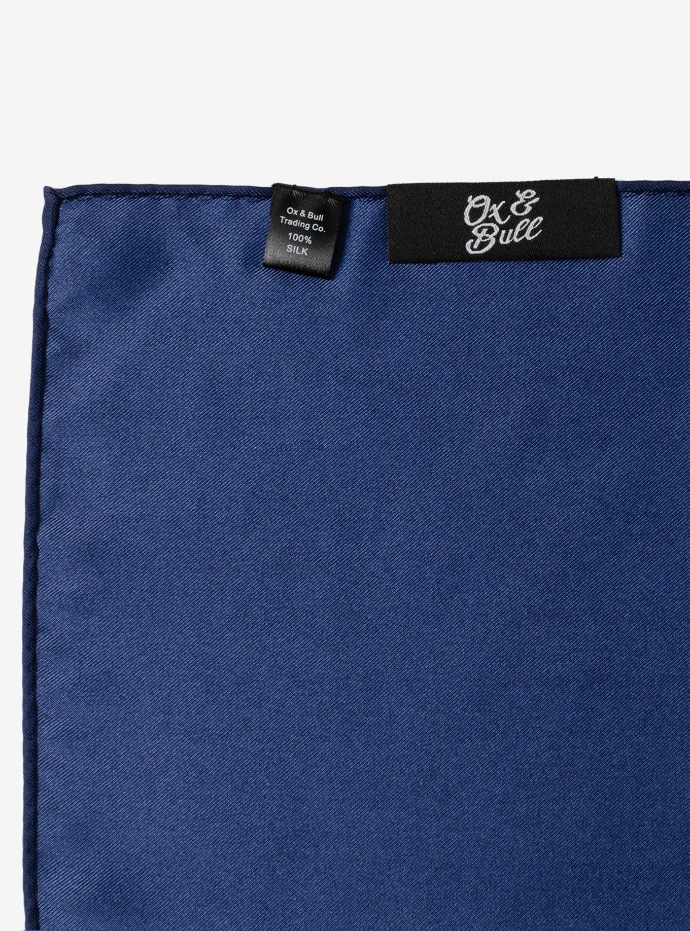 Navy Silk Pocket Square, , alternate