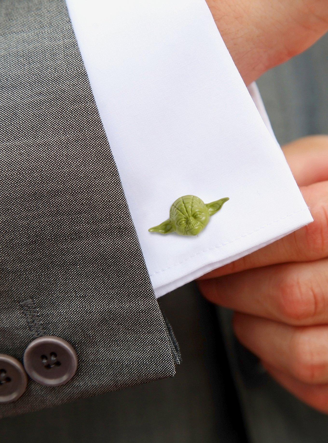 Star Wars 3D Yoda Cufflinks, , hi-res