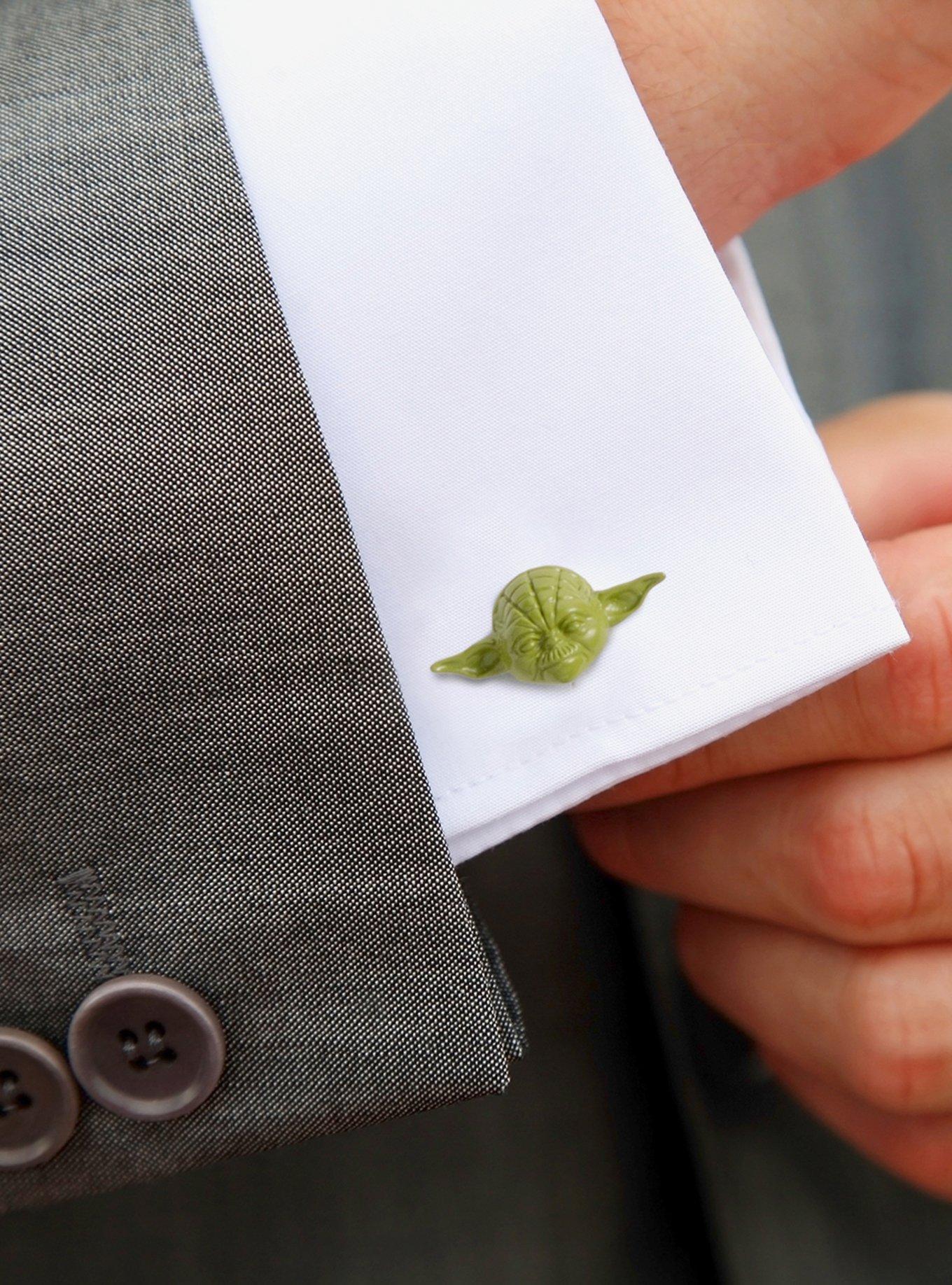 Star Wars 3D Yoda Cufflinks, , alternate