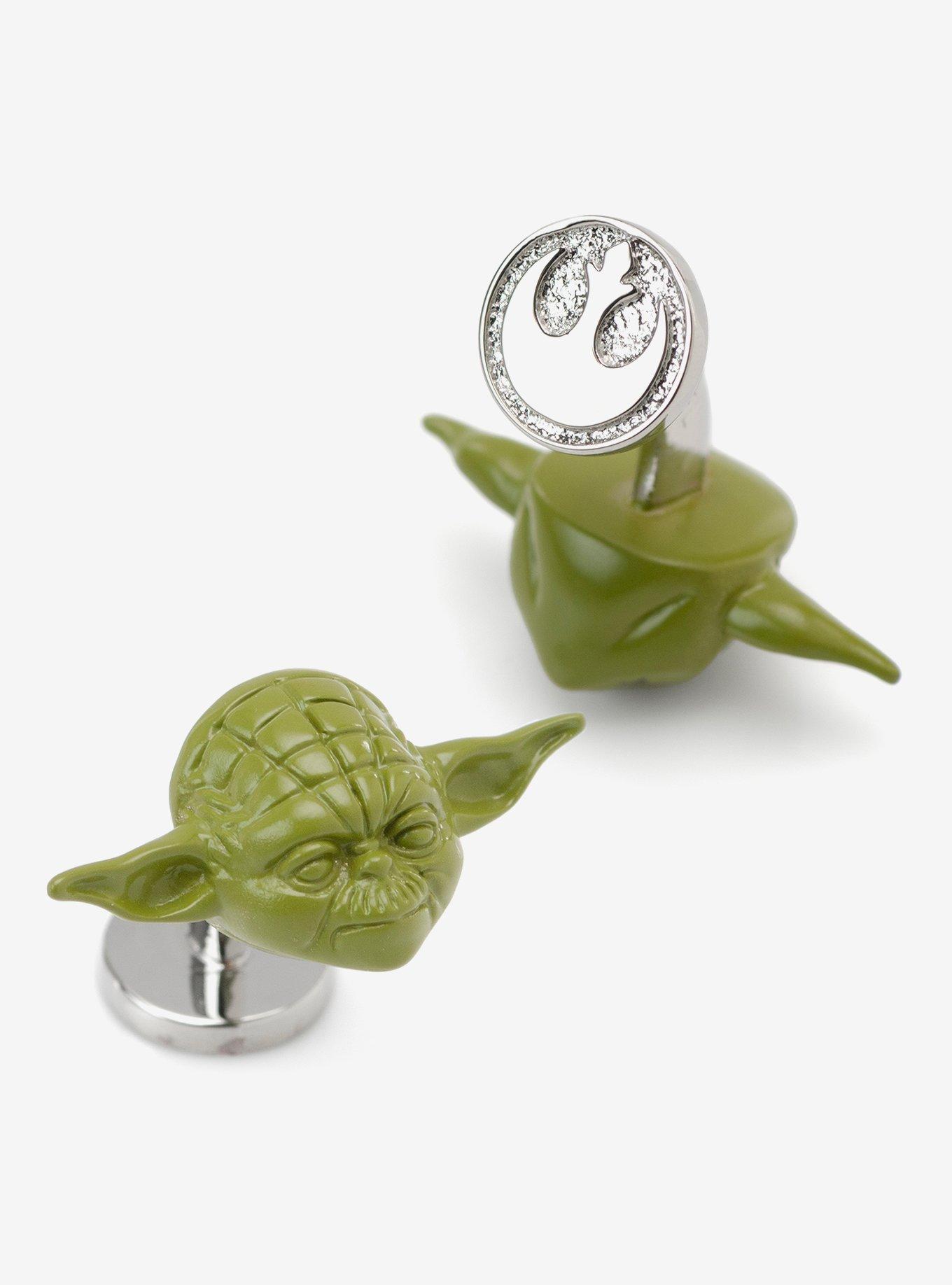 Star Wars 3D Yoda Cufflinks, , alternate