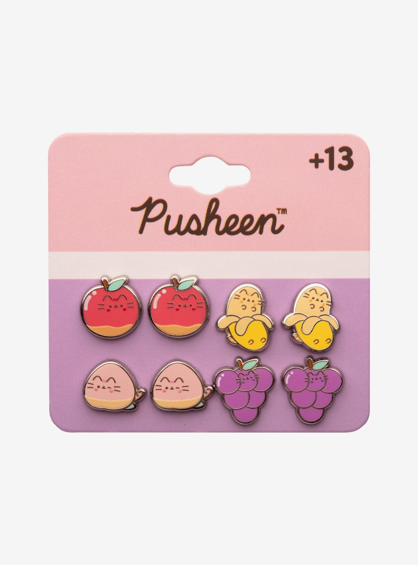 Pusheen Fruits Stud Earrings Set, , hi-res