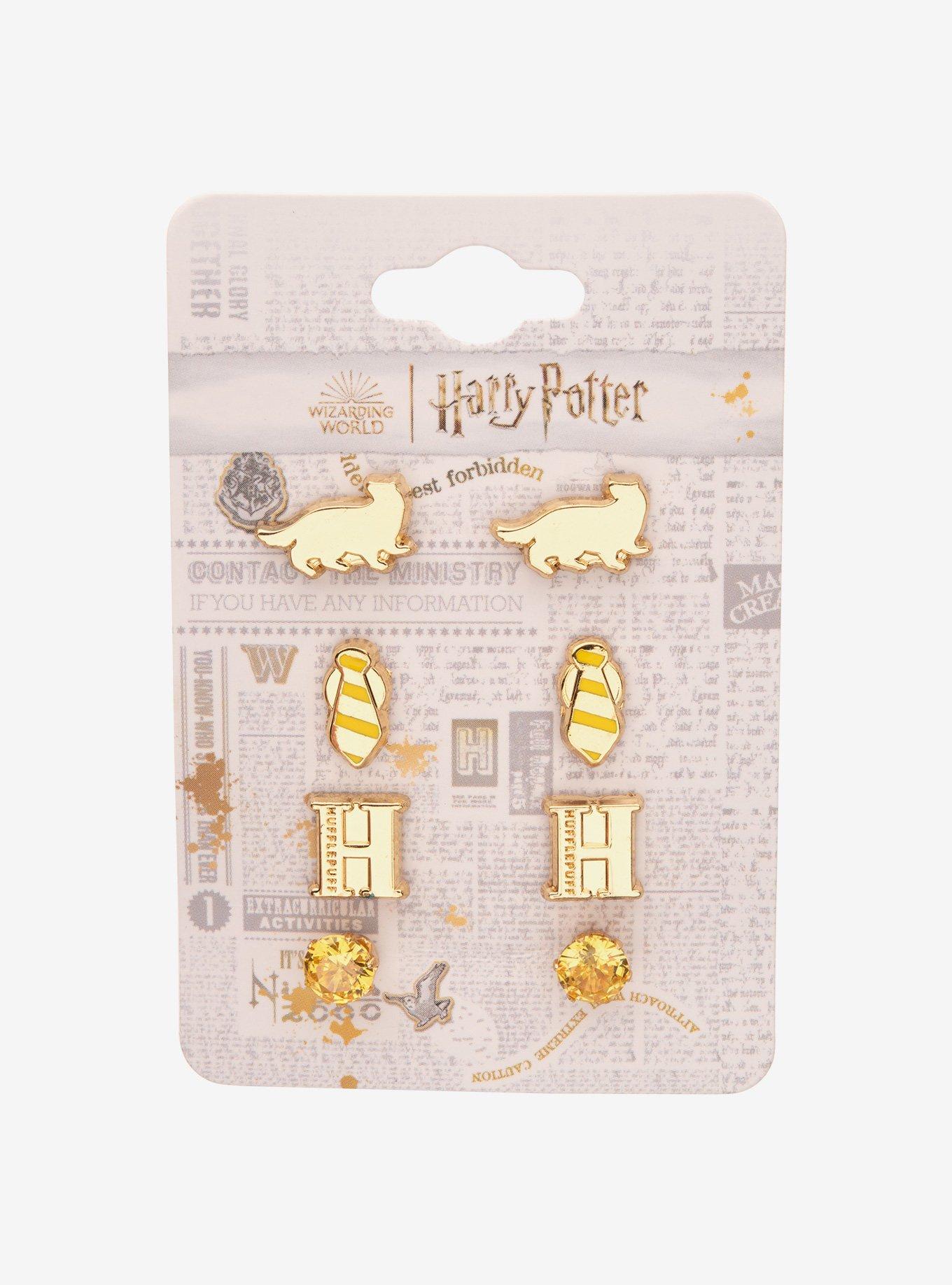 Harry Potter Hufflepuff Stud Earring Set, , hi-res