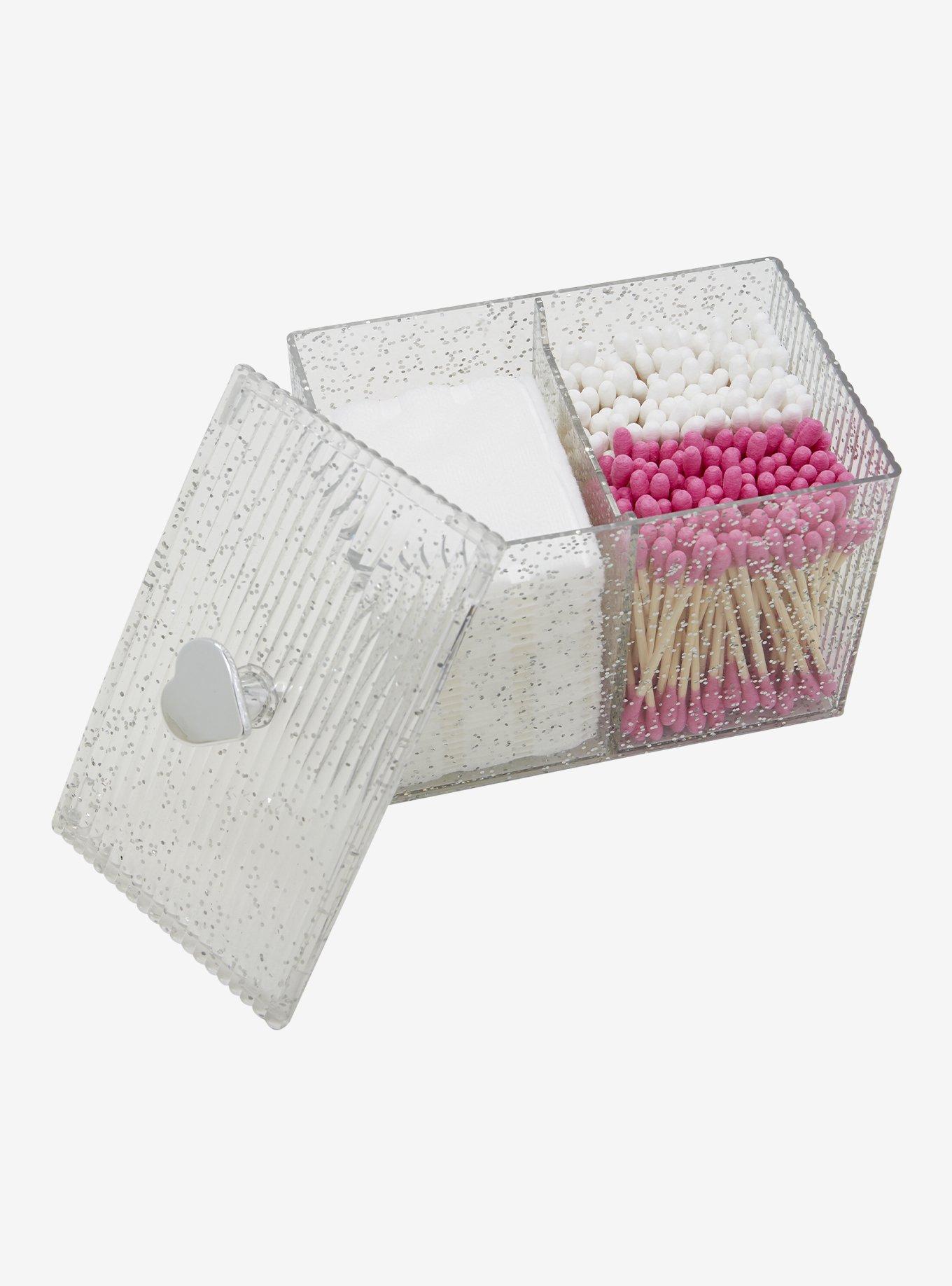 Silver Sparkle Cotton Swab & Cotton Pad Set, , alternate