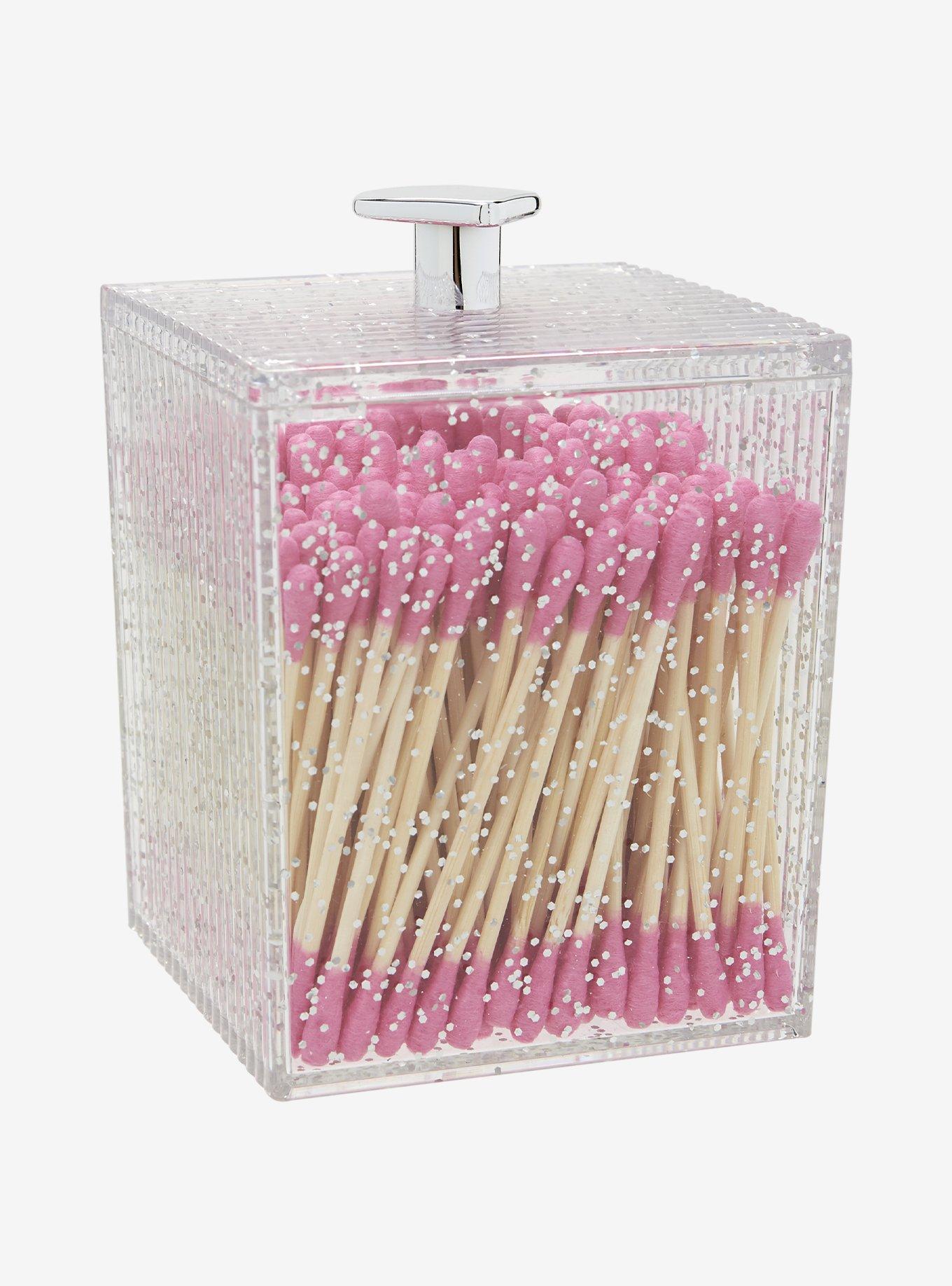 Silver Sparkle Cotton Swab Container, , alternate