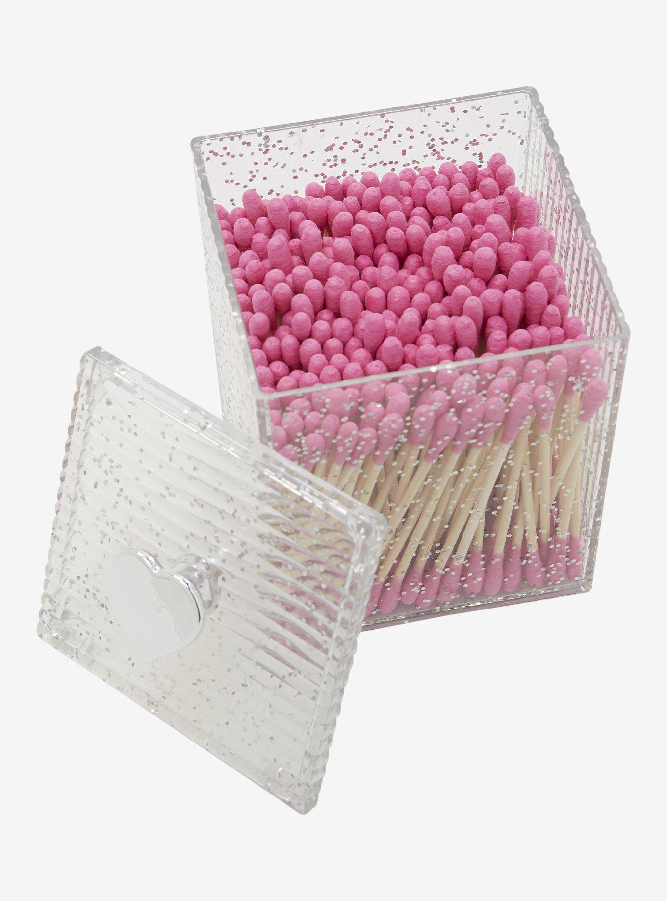 Silver Sparkle Cotton Swab Container, , alternate
