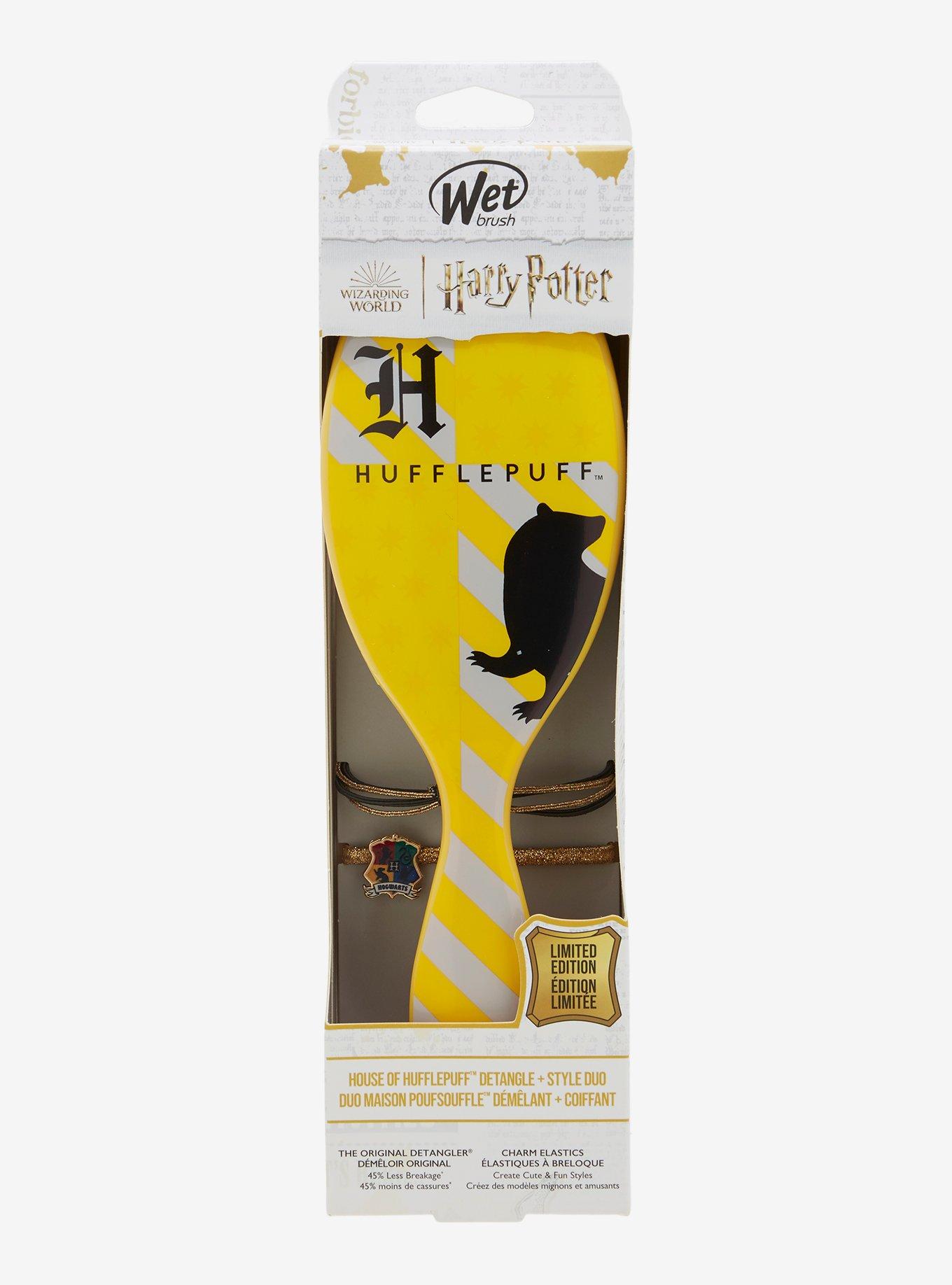 Harry Potter Hufflepuff Original Detangler Wet Brush & Hair Tie Set, , alternate