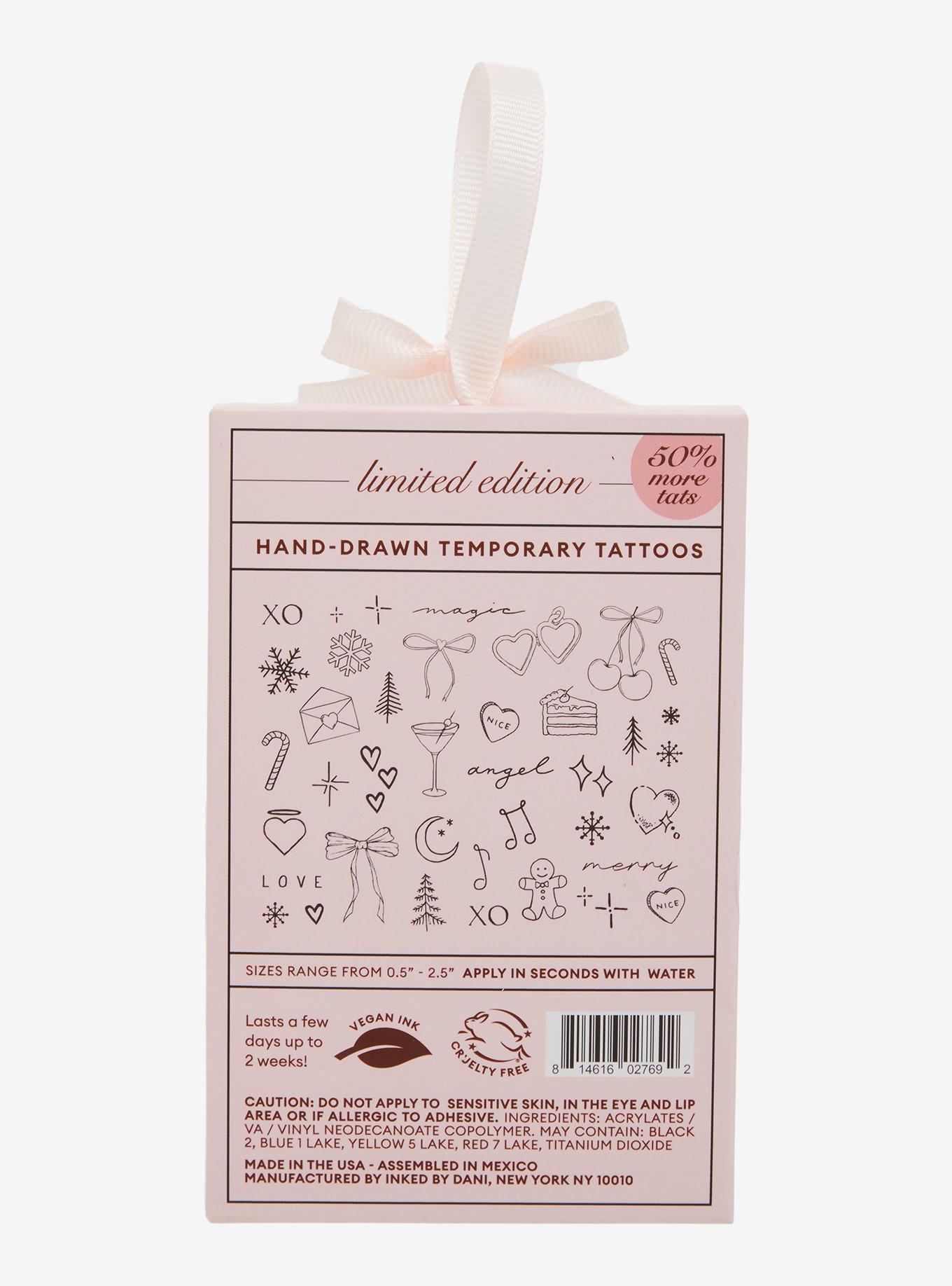 INKED By Dani Holiday Icons Temporary Tattoo Set, , hi-res