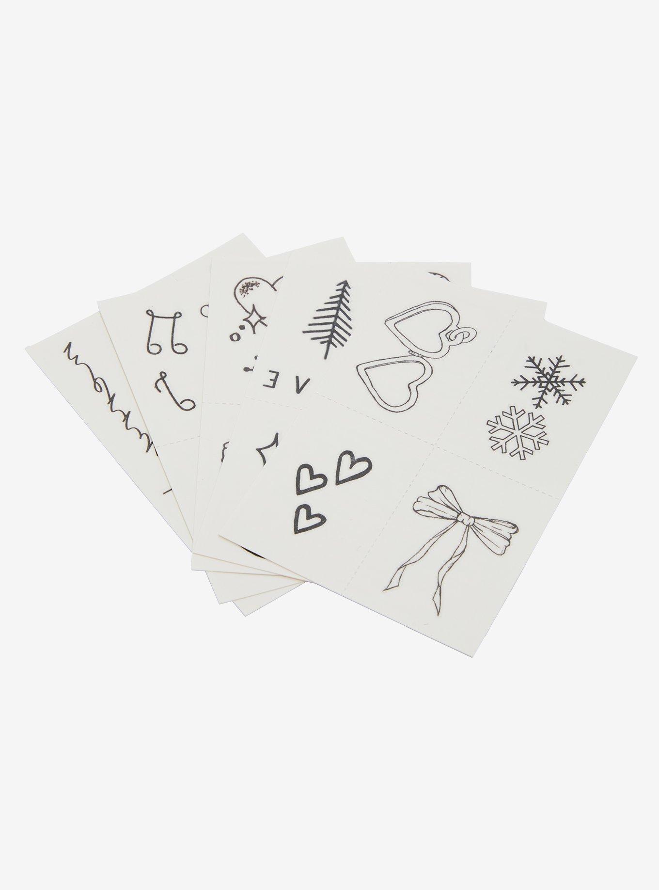 INKED By Dani Holiday Icons Temporary Tattoo Set, , alternate