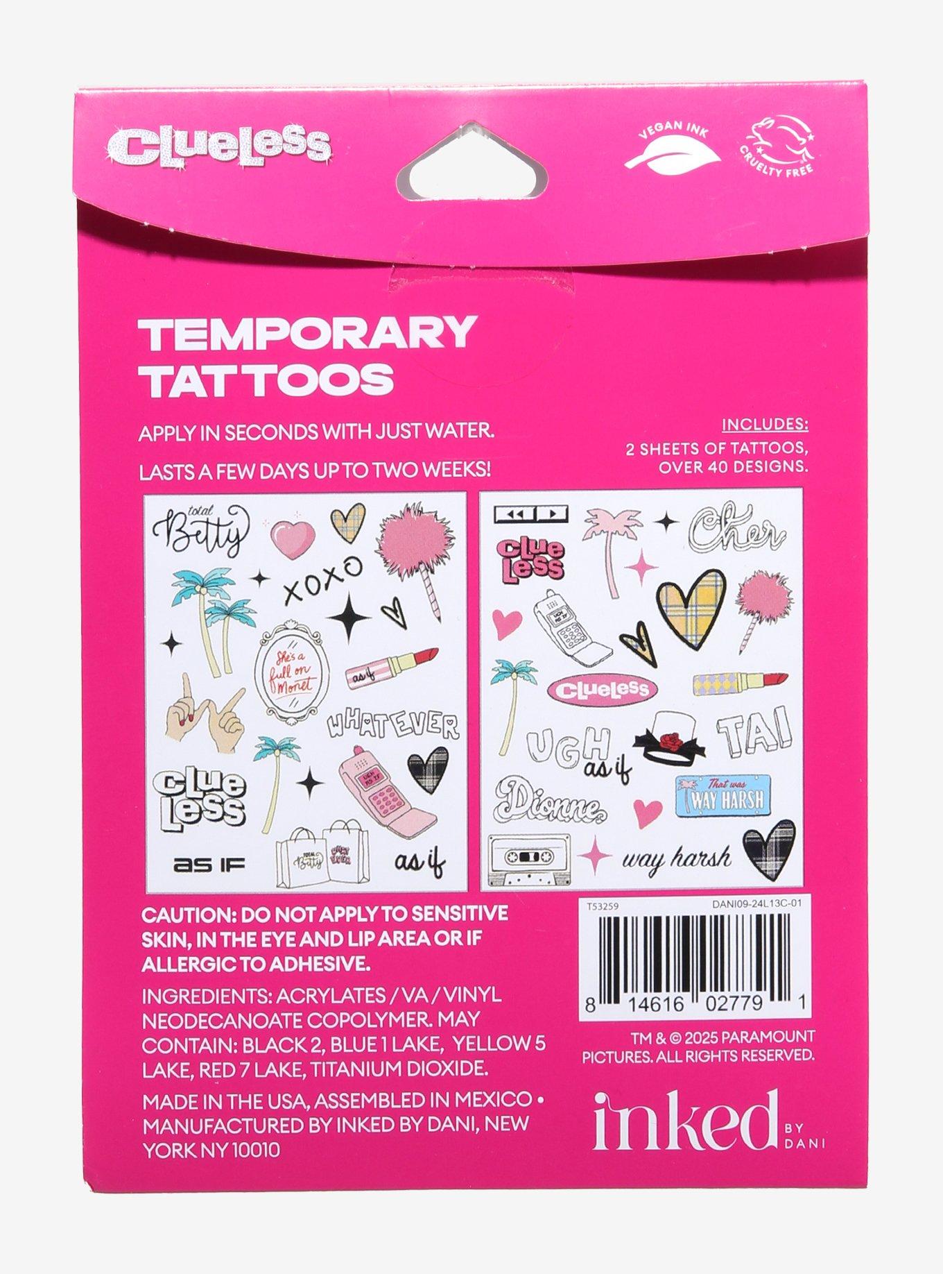 INKED By Dani Clueless Icons Temporary Tattoo Set, , hi-res