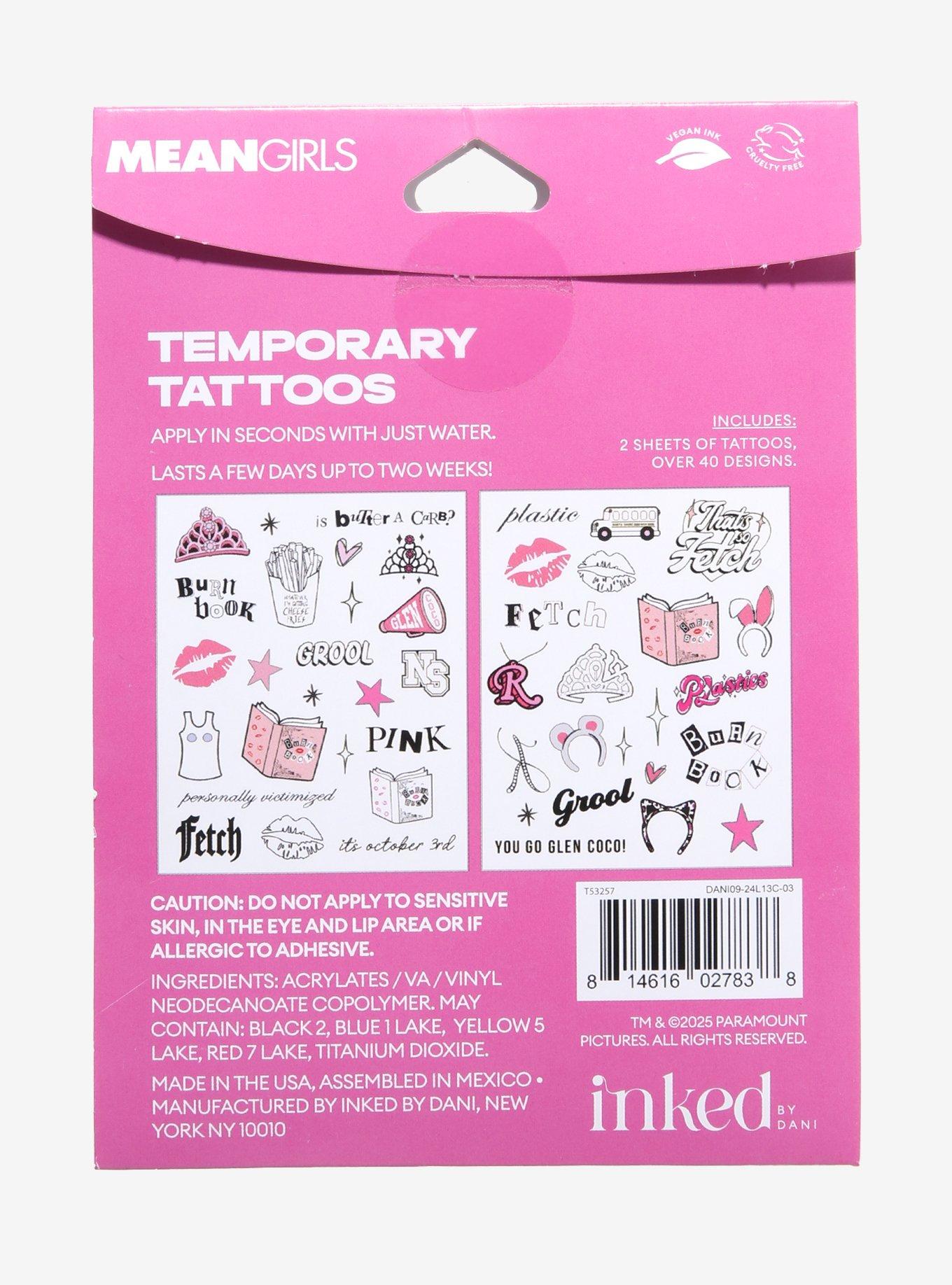 INKED By Dani Mean Girls Temporary Tattoo Set, , hi-res