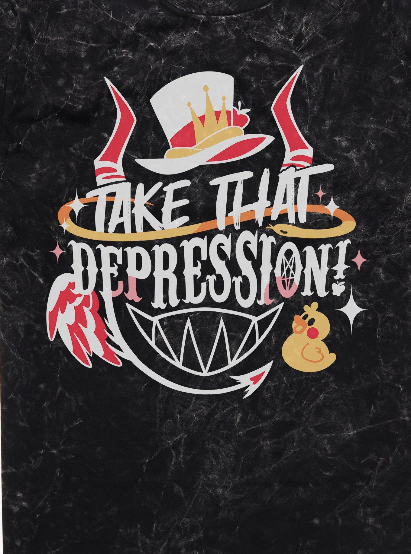 Hazbin Hotel Lucifer Take That Depression Mineral Wash T-Shirt, , hi-res
