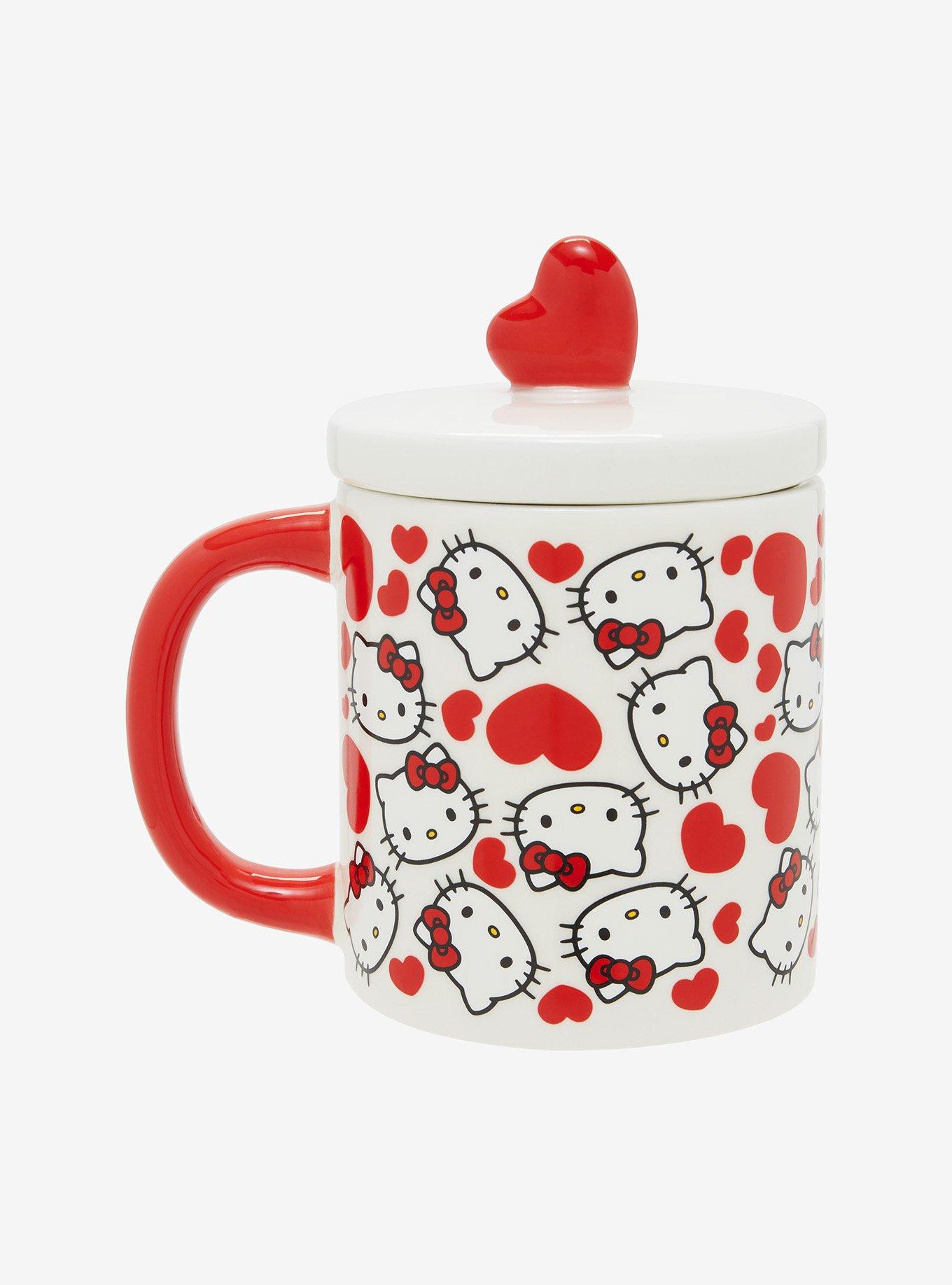 Hello Kitty Hearts Lidded Mug, , hi-res