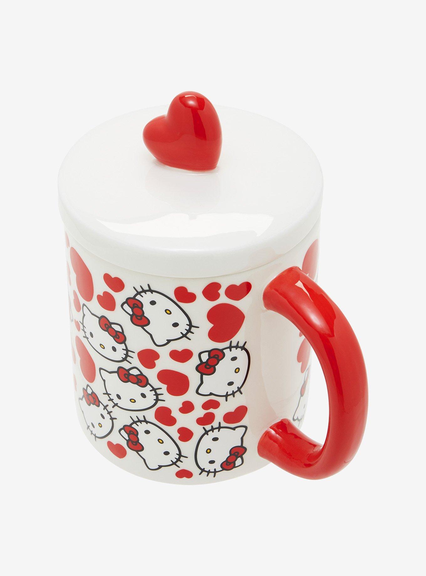 Hello Kitty Hearts Lidded Mug, , alternate