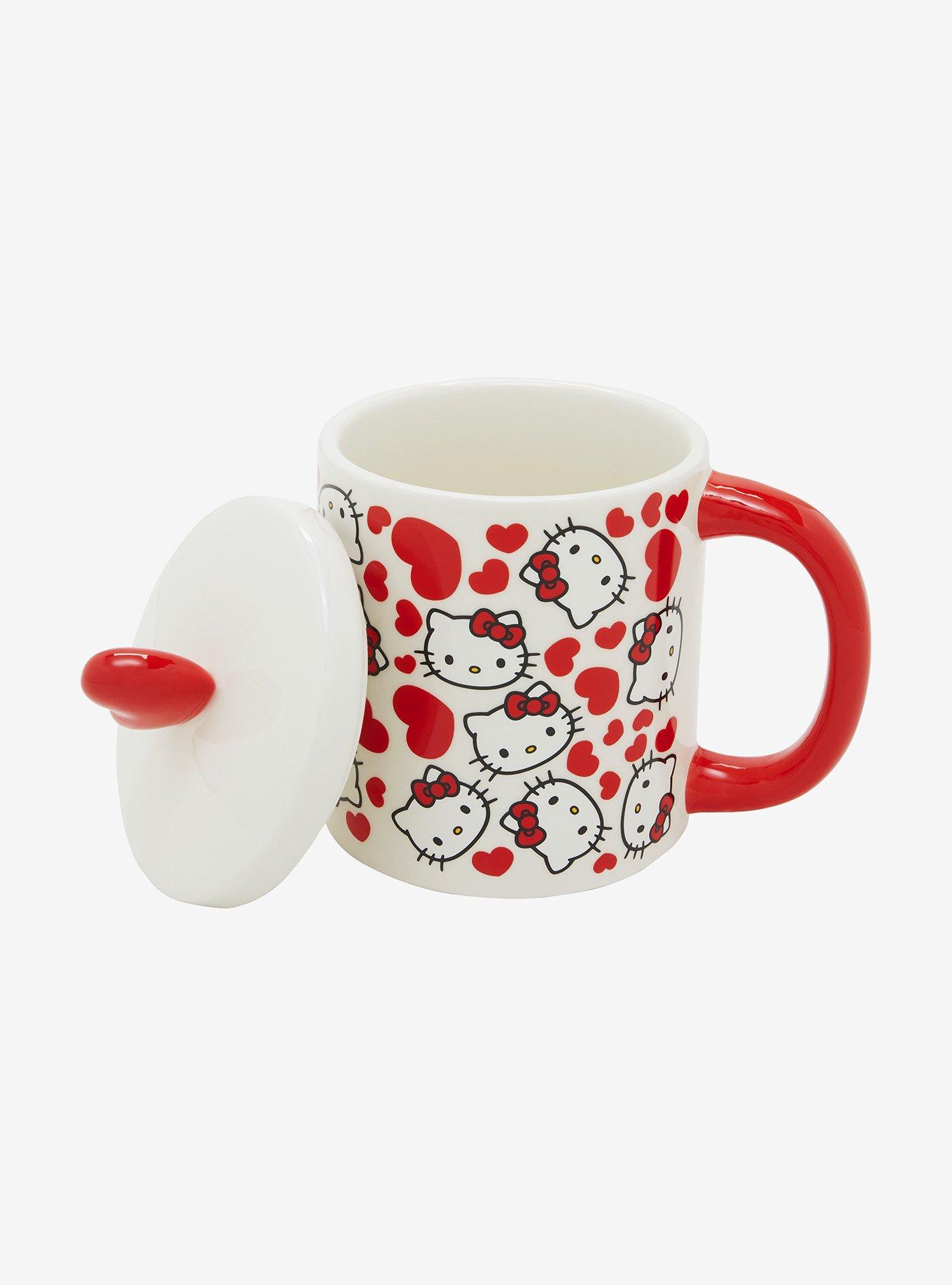 Hello Kitty Hearts Lidded Mug, , alternate