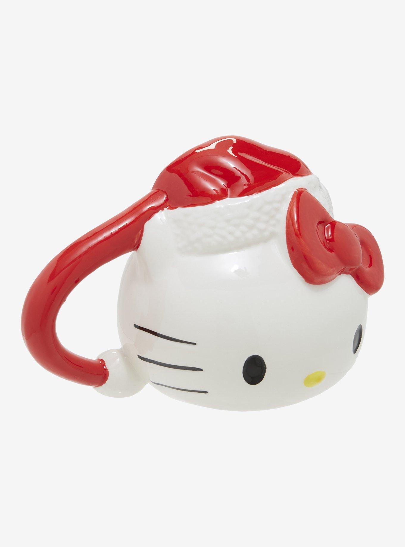 Hello Kitty Santa Hat Figural Mug, , alternate