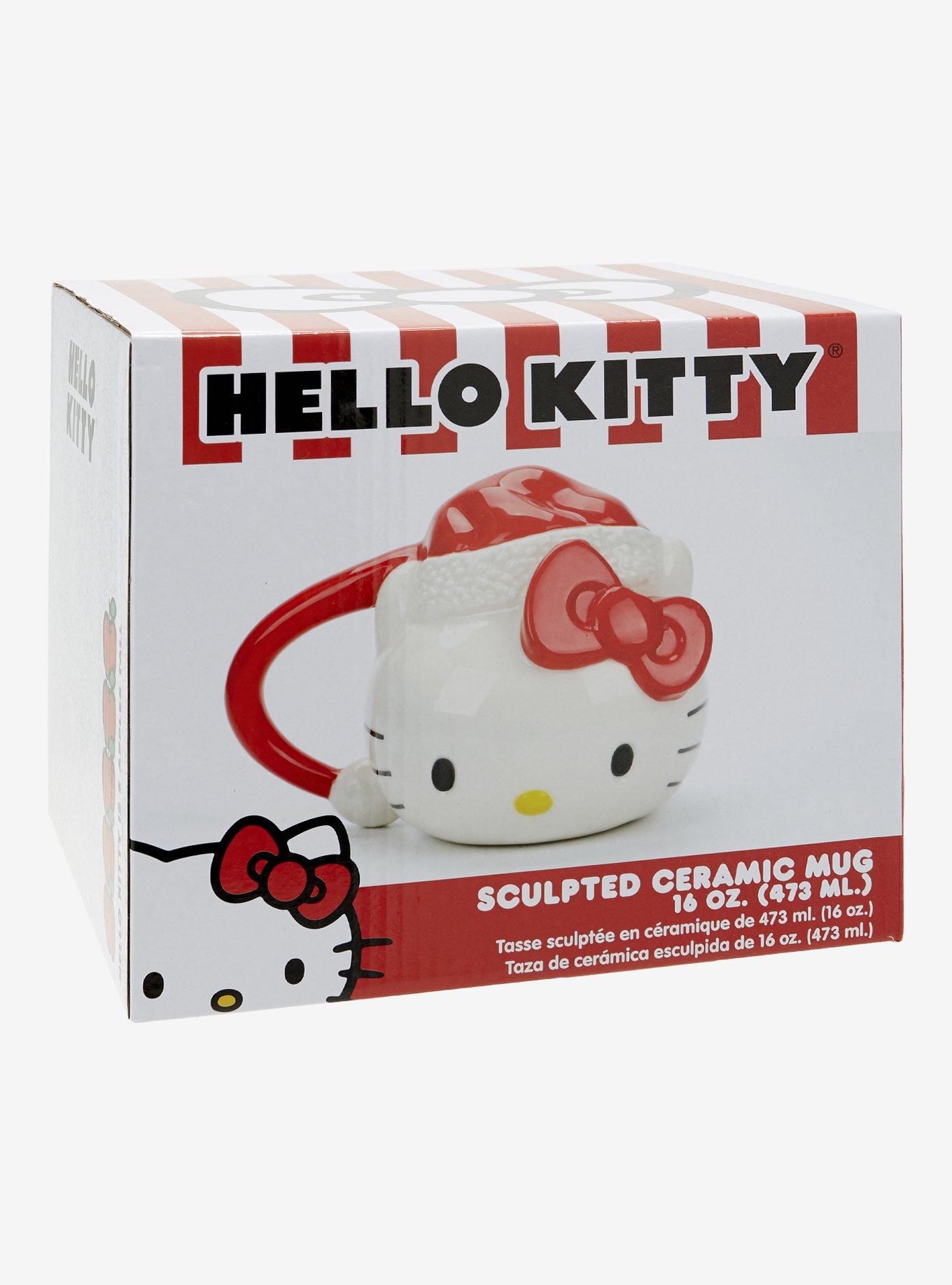 Hello Kitty Santa Hat Figural Mug, , alternate