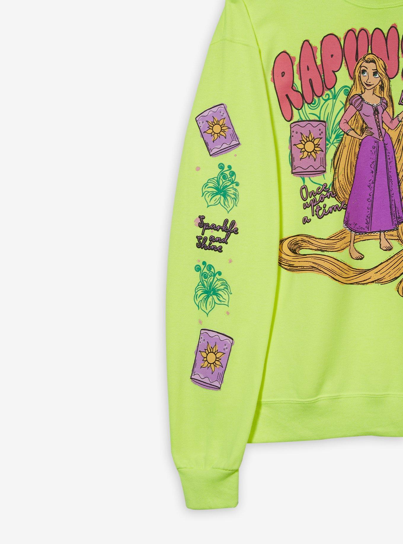 Disney Tangled Rapunzel Lantern Icons Women's Crewneck, LIGHT GREEN, alternate