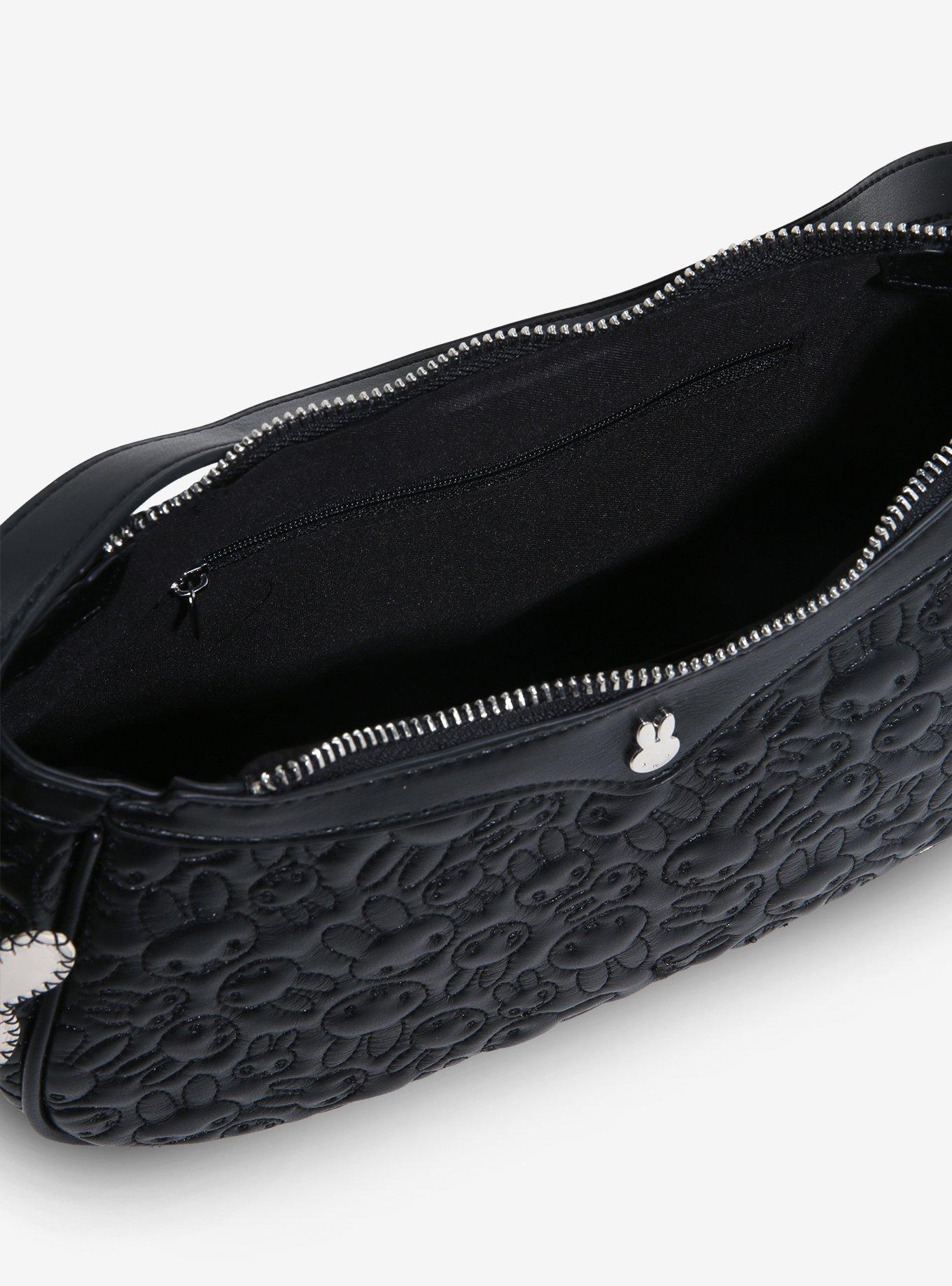 Miffy Black Quilted Shoulder Purse &mdash; BoxLunch Exclusive, , alternate