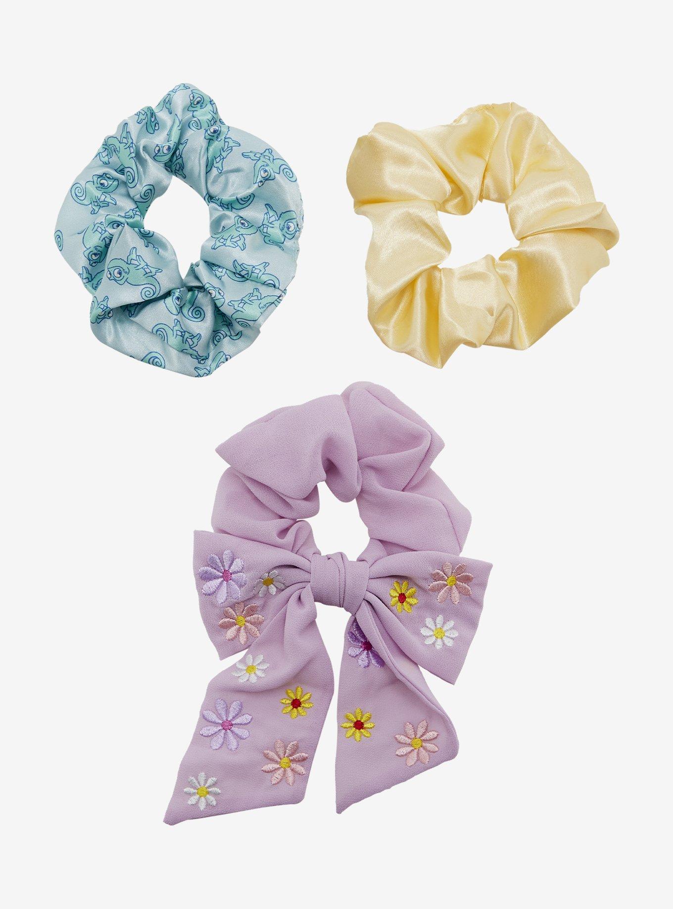 Disney Tangled Floral Bow Satin Scrunchy Set, , hi-res