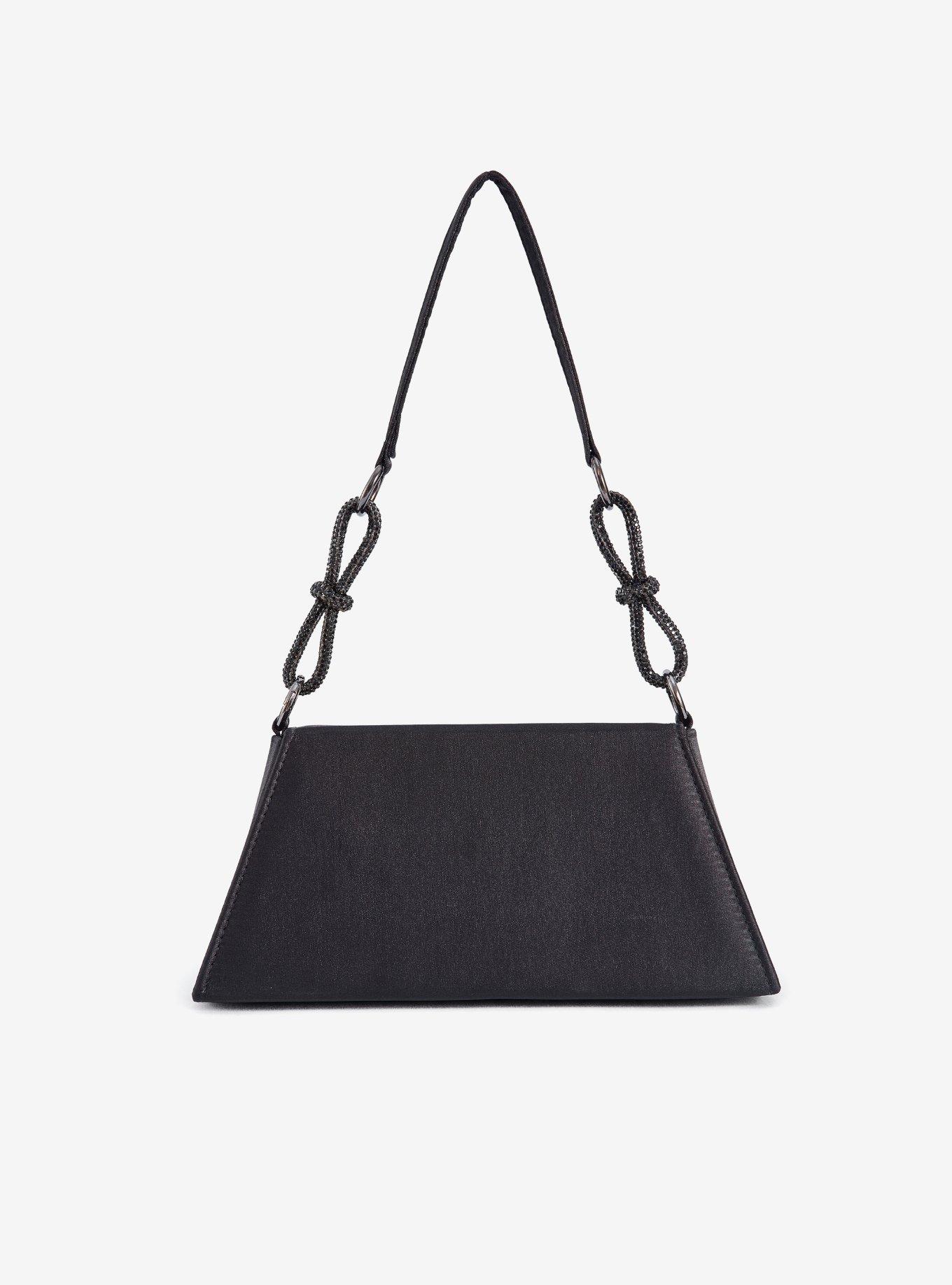 Amy Rhinestone Bows Black Bag, , alternate