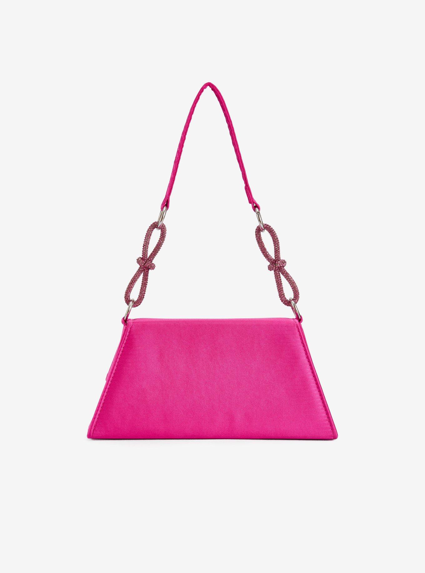Amy Rhinestone Bows Fuchsia Bag, , alternate