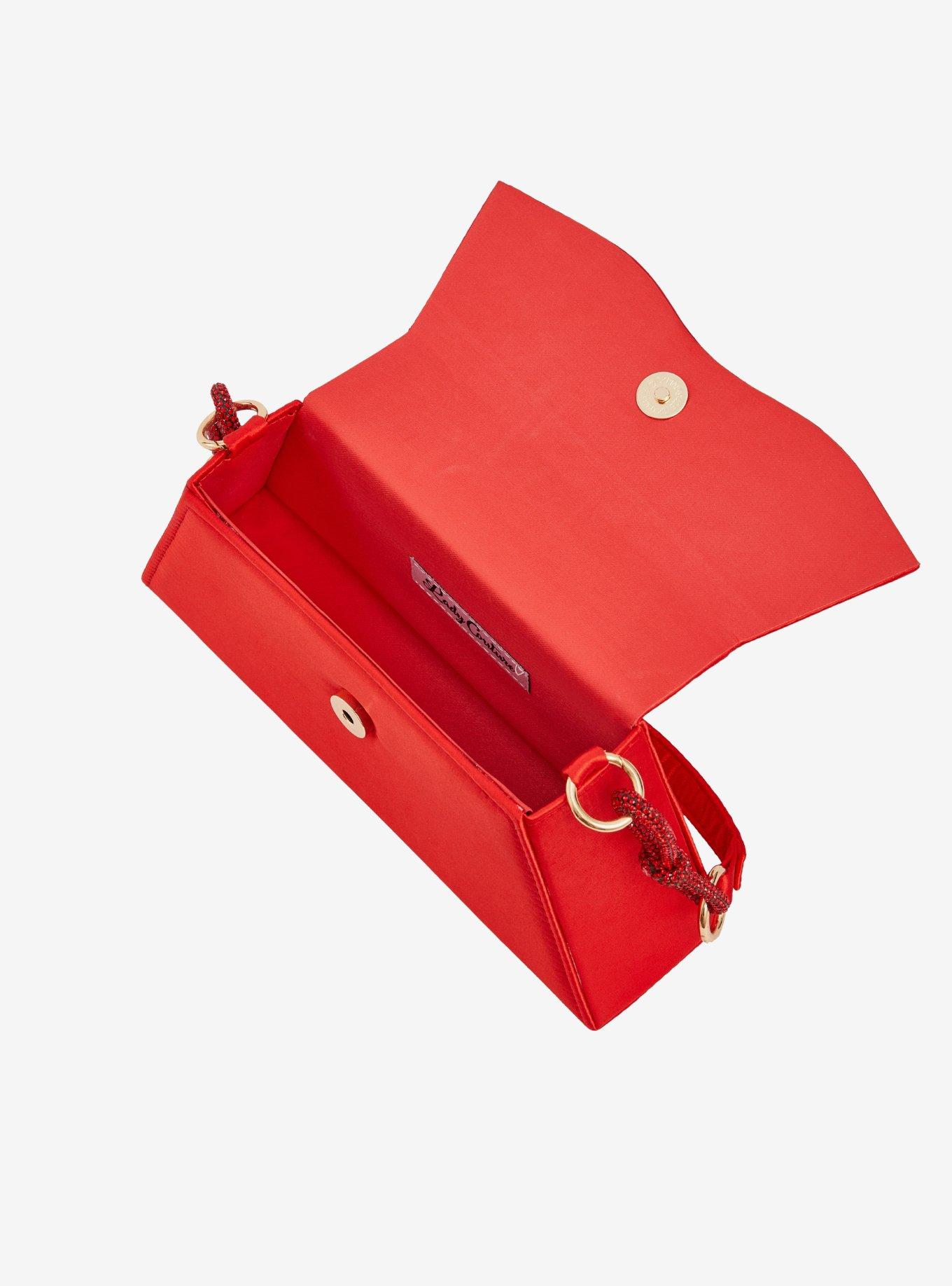Amy Rhinestone Bows Red Bag, , alternate