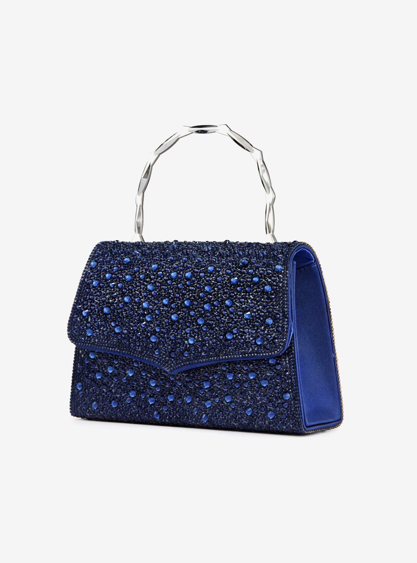Ashley Rhinestones & Bamboo Handle Bag, , alternate
