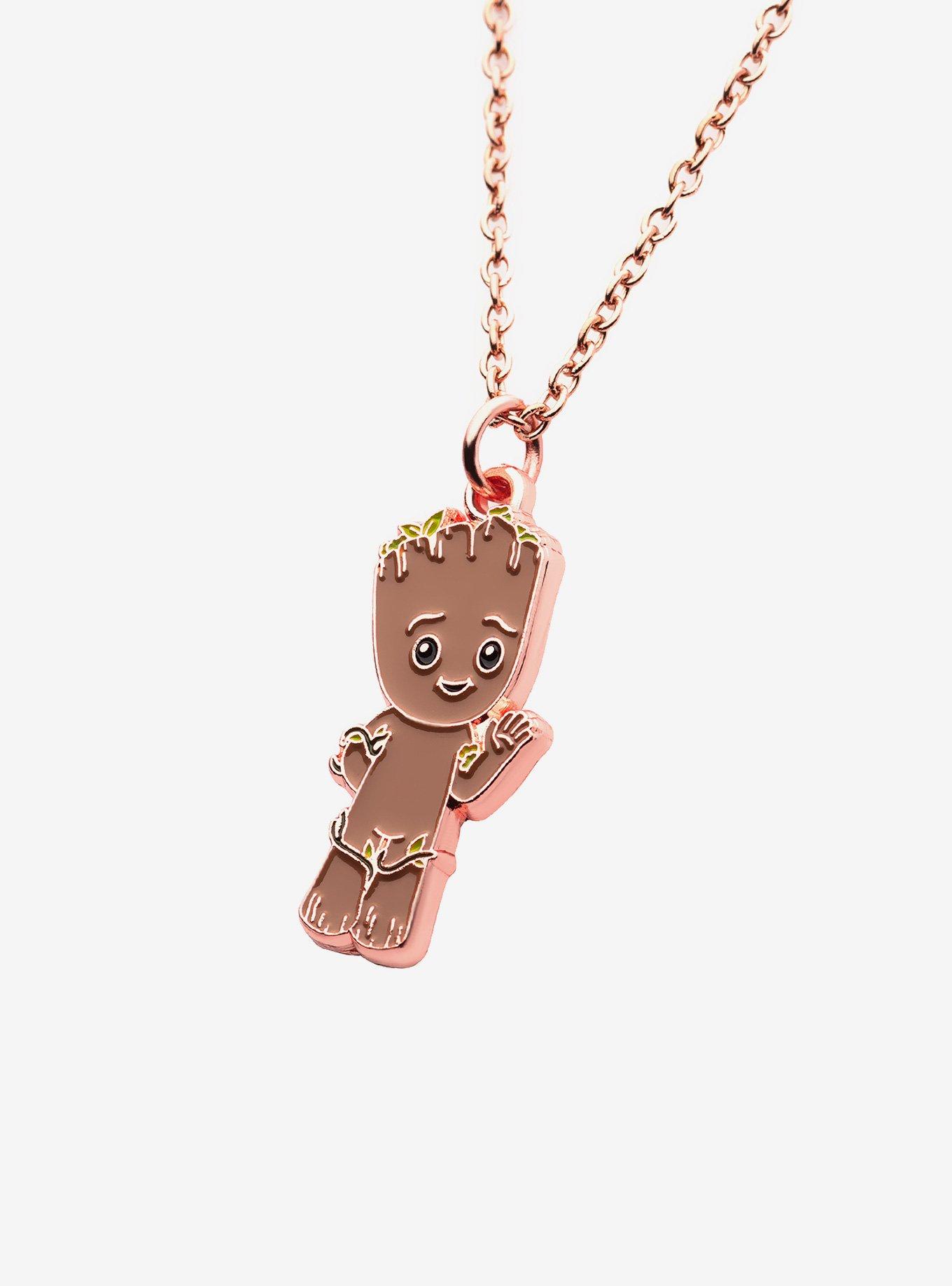 Marvel I Am Groot Chibi Groot Pendant Necklace, , alternate