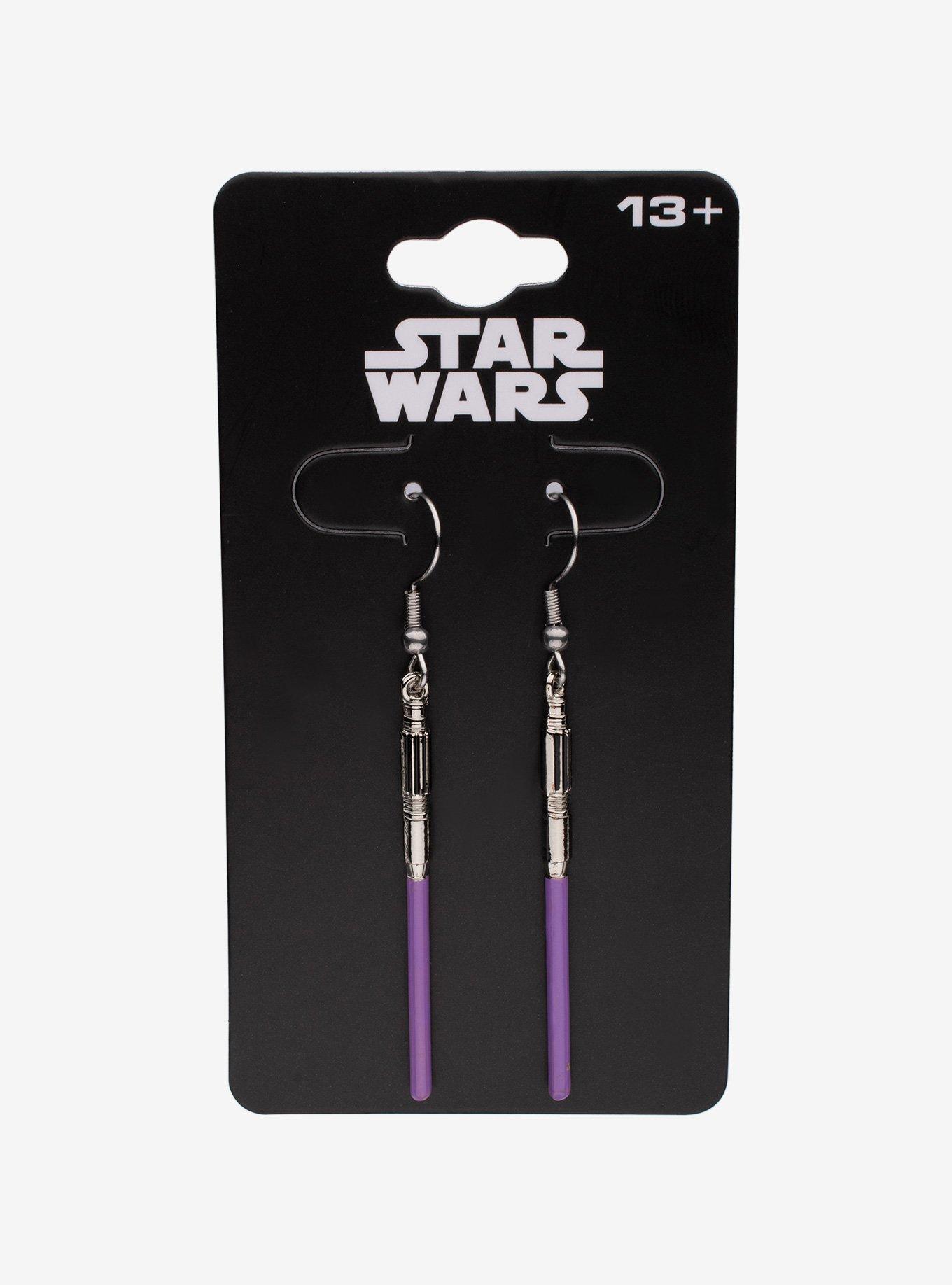 Star Wars Mace Windu Lightsaber Drop Earrings, , hi-res