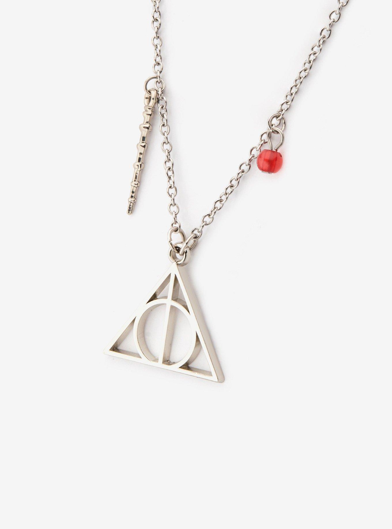 Harry Potter Deathly Hallows Pendant Necklace, , hi-res