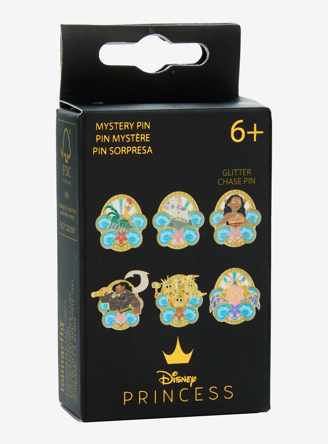 Loungefly Disney Moana Glitter Portrait Blind Box Enamel Pin, , hi-res