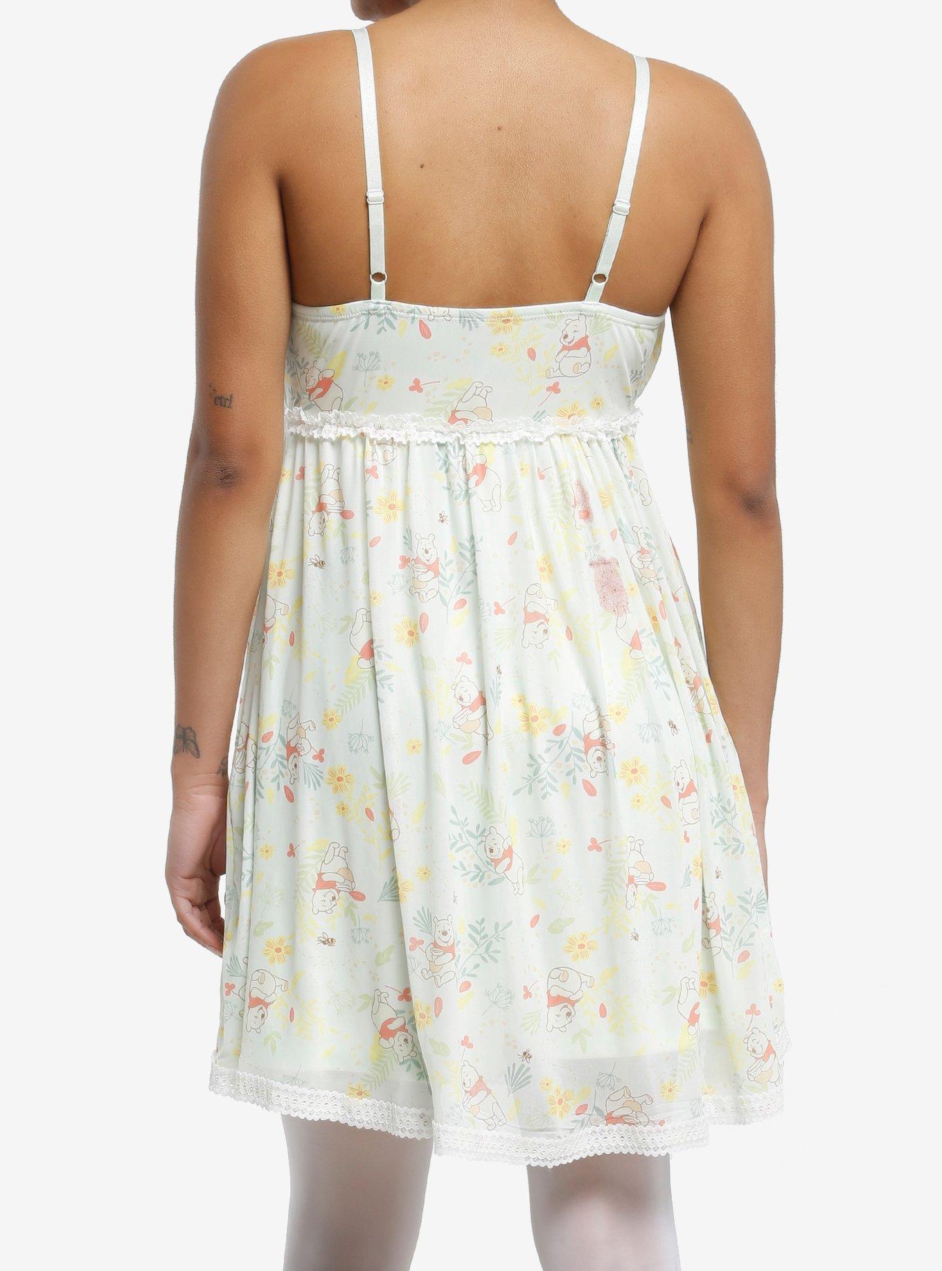 Her Universe Disney Winnie The Pooh Floral Slip Cami Dress, MULTI, alternate