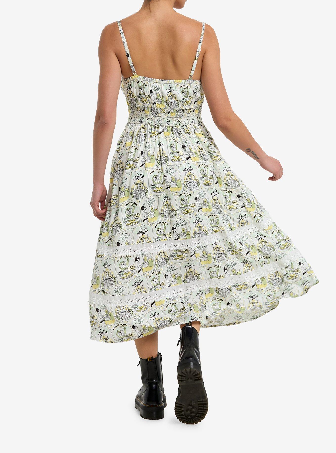 Her Universe Disney The Princess And The Frog Vintage Print Midi Dress, MULTI, alternate