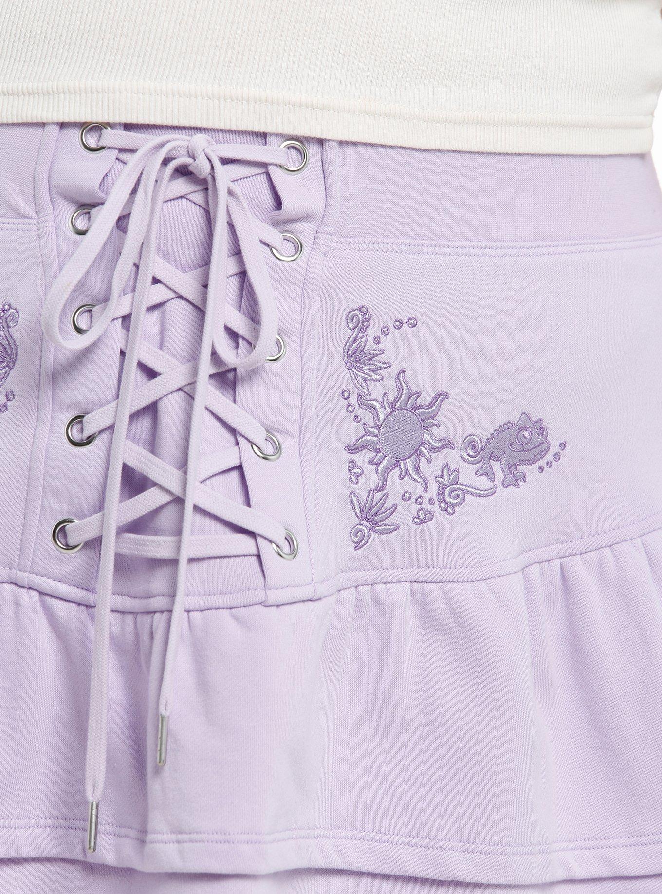 Her Universe Disney Tangled Lace-Up Tiered Skirt Plus Size, LILAC, alternate