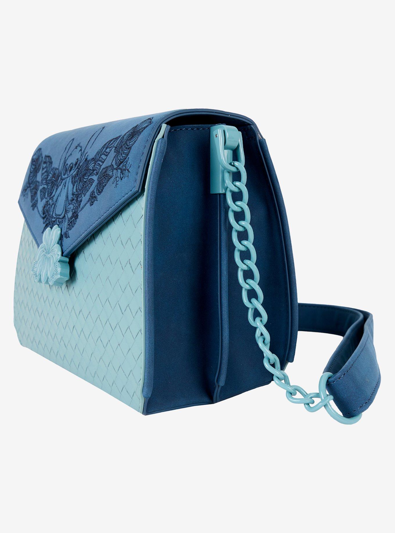 Loungefly Disney Lilo & Stitch Floral Embroidered Crossbody Bag, , alternate