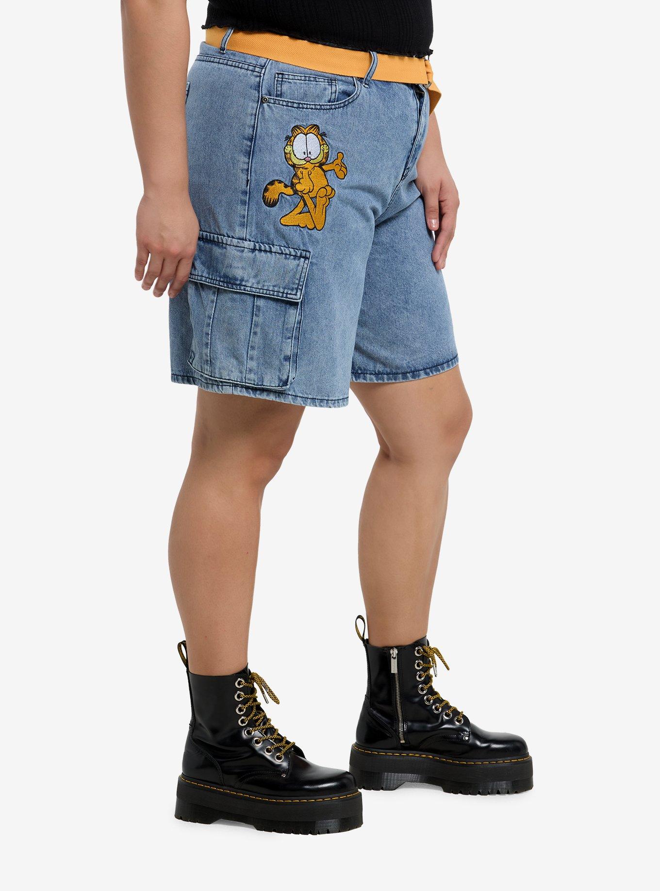 Garfield & Odie Denim Cargo Shorts Plus Size, MULTI, alternate