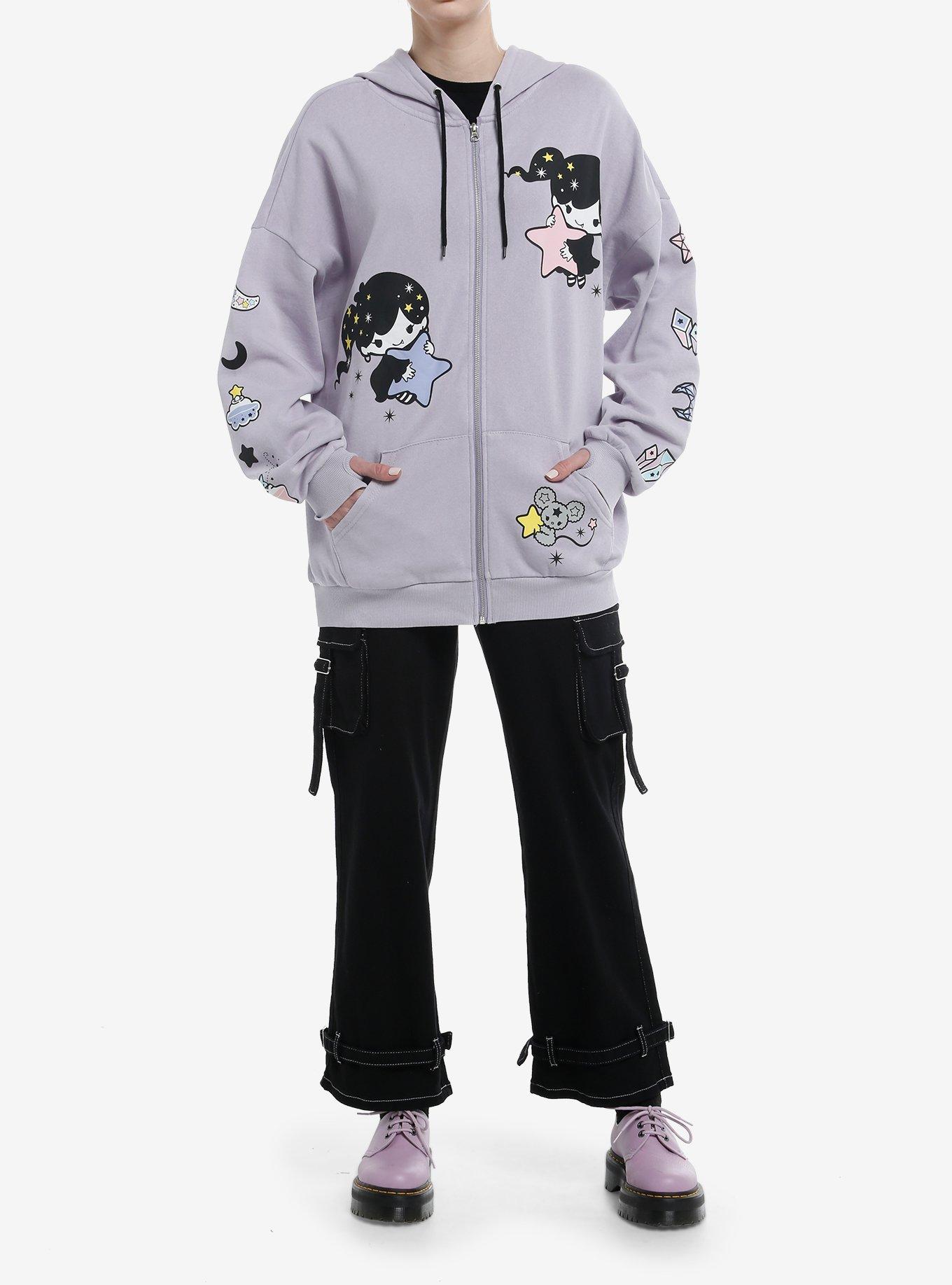 Magical Twin Comets Girls Oversized Hoodie Hot Topic Exclusive, , hi-res