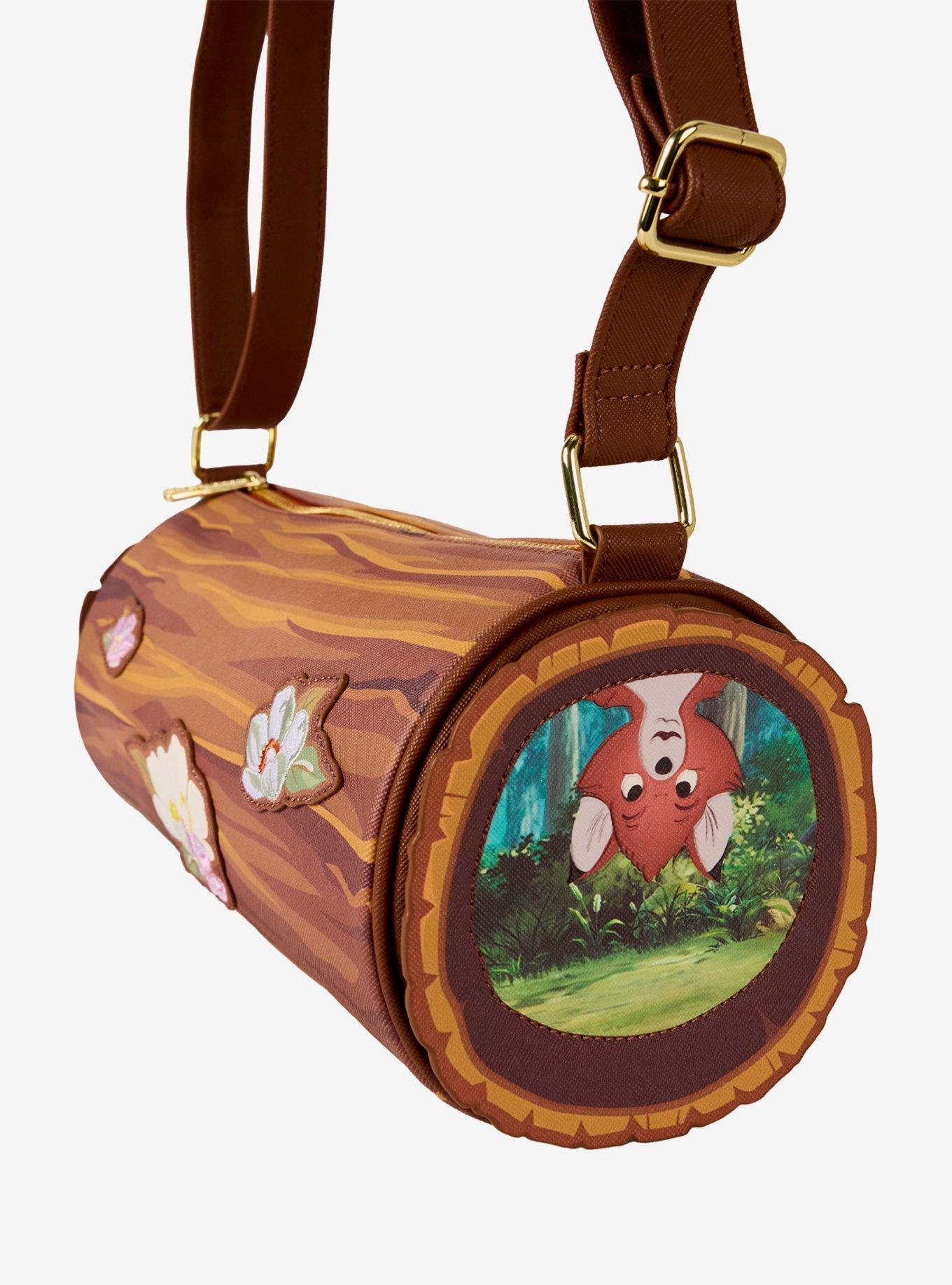 Loungefly Disney The Fox and The Hound Floral Log Figural Crossbody Bag, , alternate