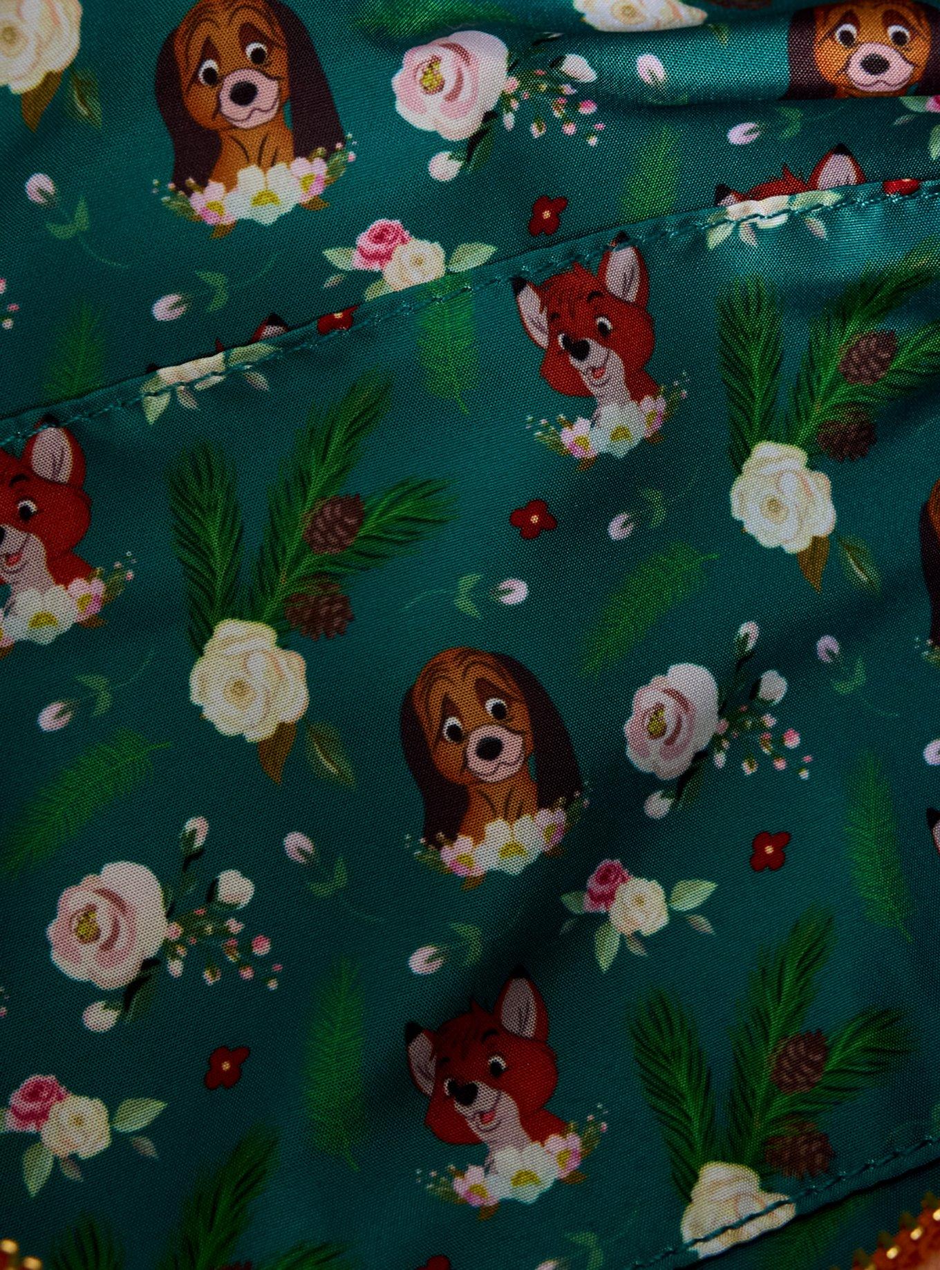 Loungefly Disney The Fox and The Hound Floral Log Figural Crossbody Bag, , alternate