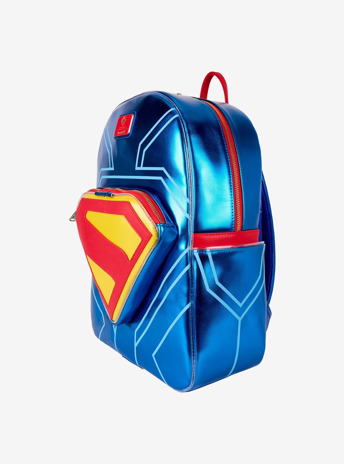Loungefly DC Comics Superman Metallic Superman Symbol Light-Up Backpack, , alternate